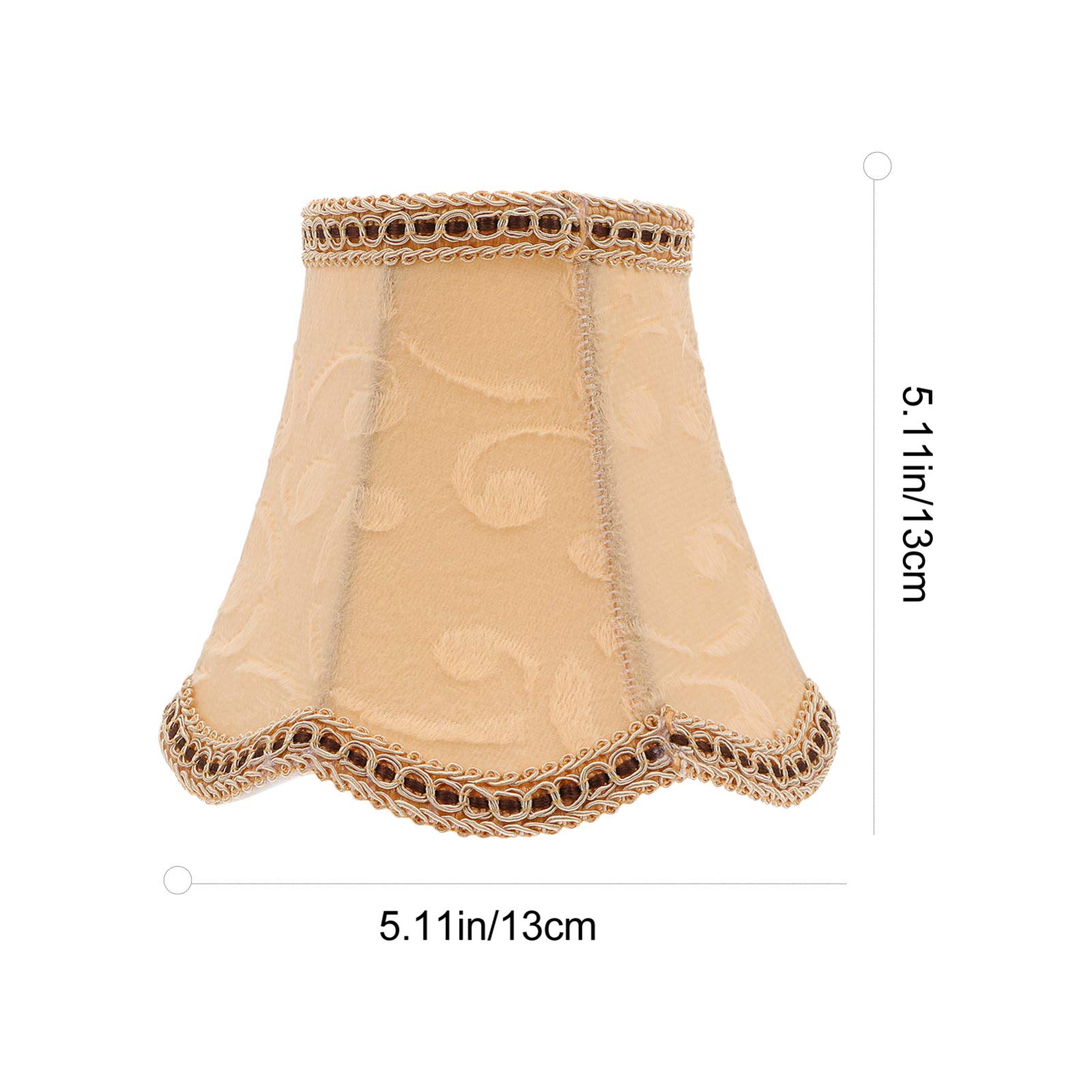 SOLUSTRE Fabric Drum Lamp Shade - 13cm Clip-On Chandelier & Table Lamp Cover - Decorative Bulb & Candle Shade for Floor, Wall & Ceiling Lights - Perfect for Living Room, Bedroom & Dining Room Lighting