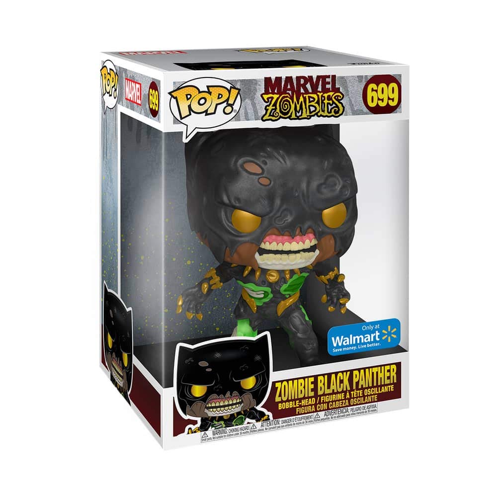 Pop! Marvel Zombie Black Panther 10-Inch Exclusive Collectible Figure #699 - Perfect for Marvel Fans, Comic Book Collectors & Home Office Display
