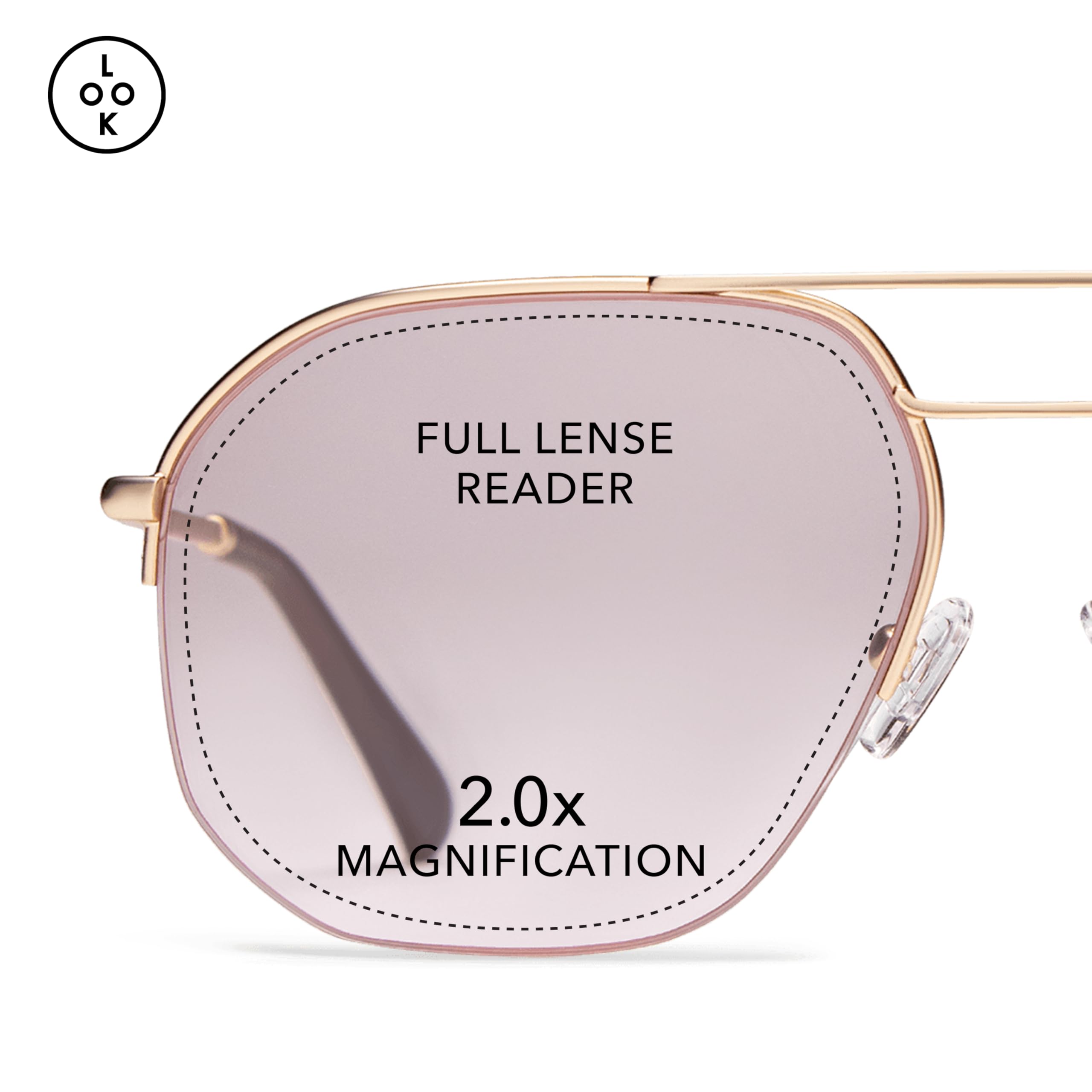 LOOK OPTIC Muse Tint Readers - Stylish Unisex Reading Glasses with High Optical Quality, Comfortable & Scratch Resistant - Perfect for Reading, Computer Work & Outdoor Use