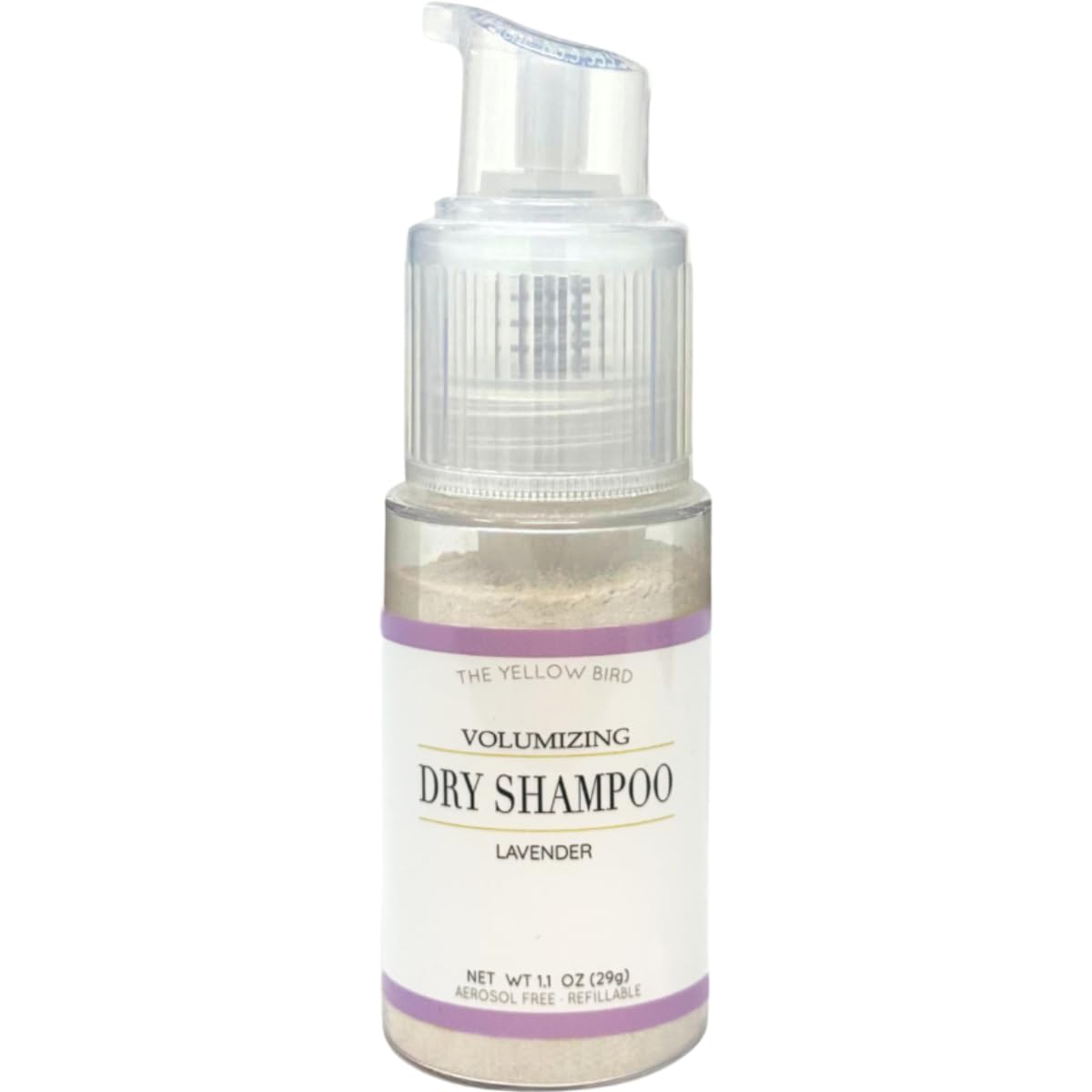 **The Yellow Bird Natural Powder Dry Shampoo – Non-Aerosol Pump Spray for Healthy, Volumizing Hair Refresh | Organic Ingredients with Lavender Oil Scent | Made in USA | Perfect for Travel, Gym & On-the-Go Hair Care**