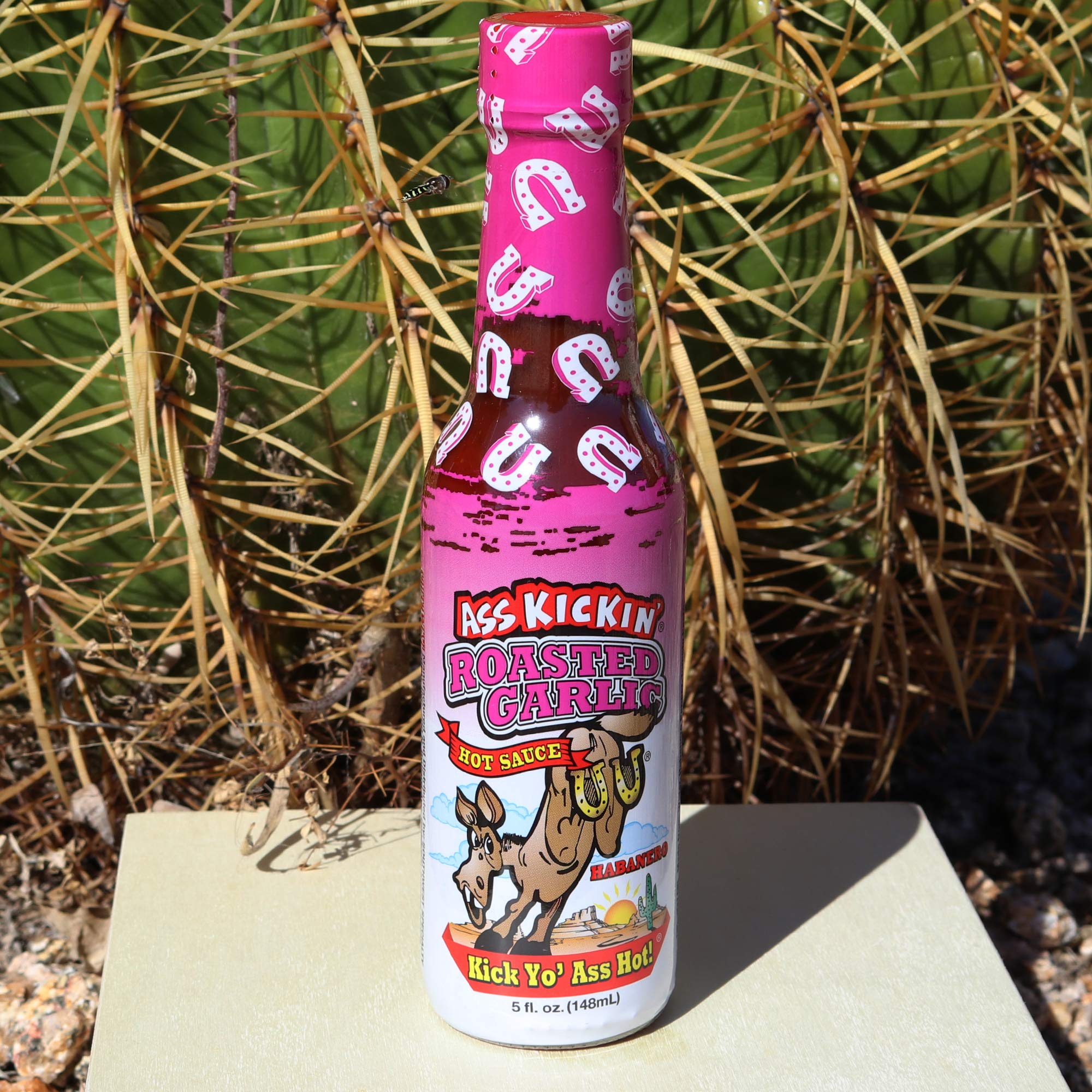 Ass Kickin' Roasted Garlic Hot Sauce - 5 oz Bottle (12 Pack) - Spicy Gourmet Gift for Hot Sauce Lovers - Perfect for Tacos, Wings & BBQ - Dare to Try This Flavorful Heat