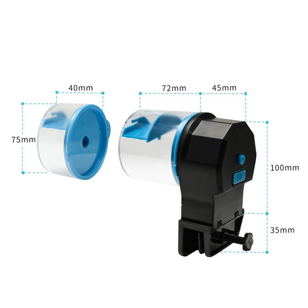 Automatic Fish Feeder for Aquarium - Adjustable Timer & Electric Fish Food Dispenser - Manual/Automatic Feeding for Freshwater & Saltwater Tanks - Perfect for Vacation & Daily Fish Care
