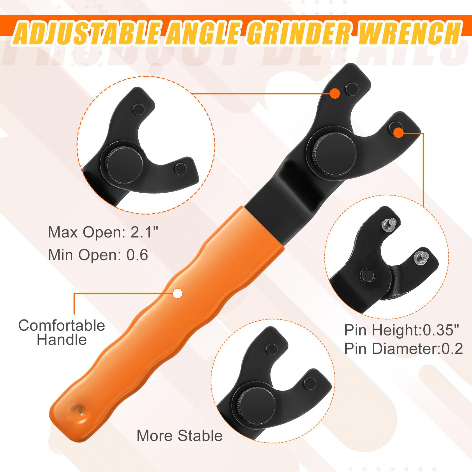 Hicarer 25-Piece Angle Grinder Nut Wrench Kit - 5/8