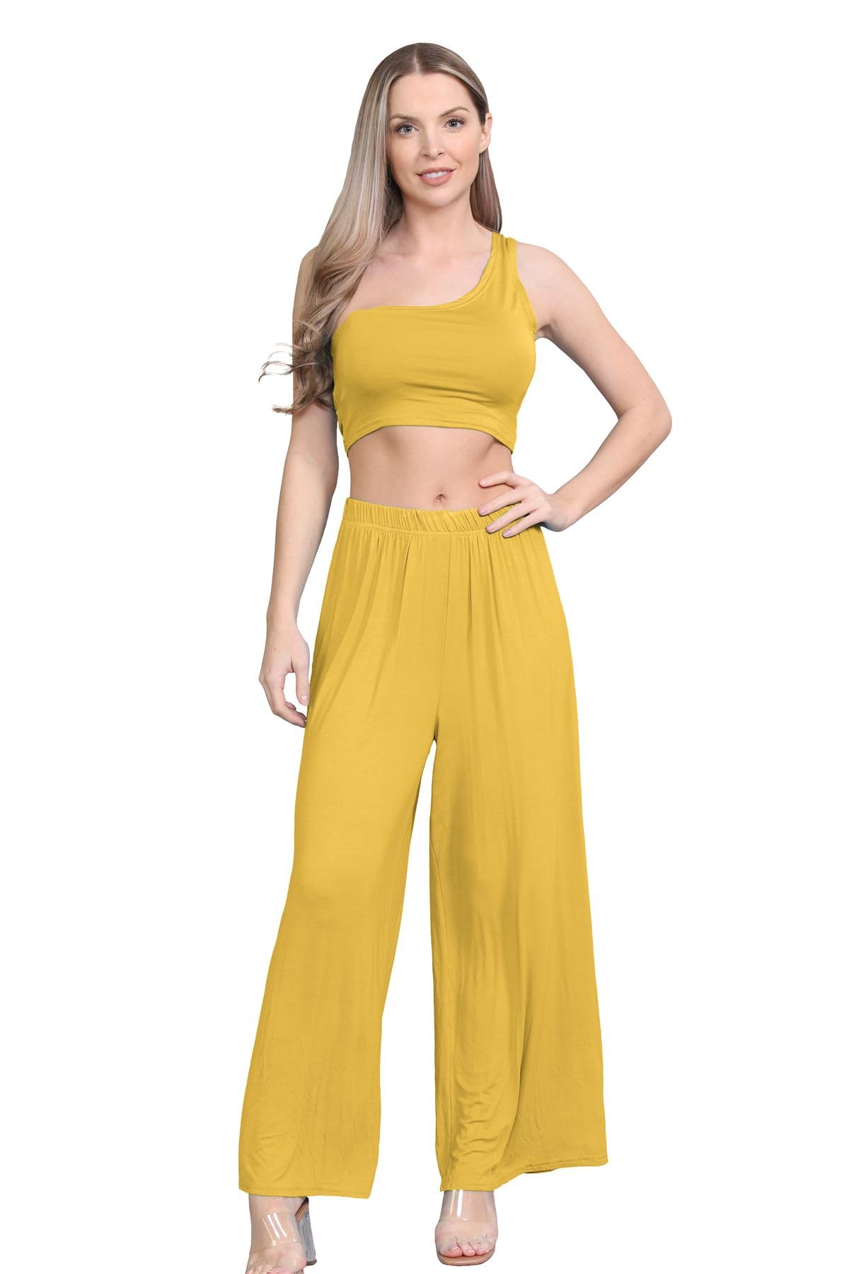 Janisramone® Women's High Waisted Wide Leg Palazzo Pants - Elegant & Versatile Casual Dress Pants for Office, Travel & Everyday Wear