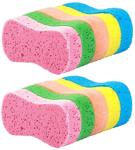 10-Pack Car Wash Sponges - Super Absorbent Microfiber Sponges for Auto Detailing, Cleaning & Waxing - Scratch-Free Car Scrubber for Paint Protection (Perfect for Washing Cars, Trucks & SUVs)