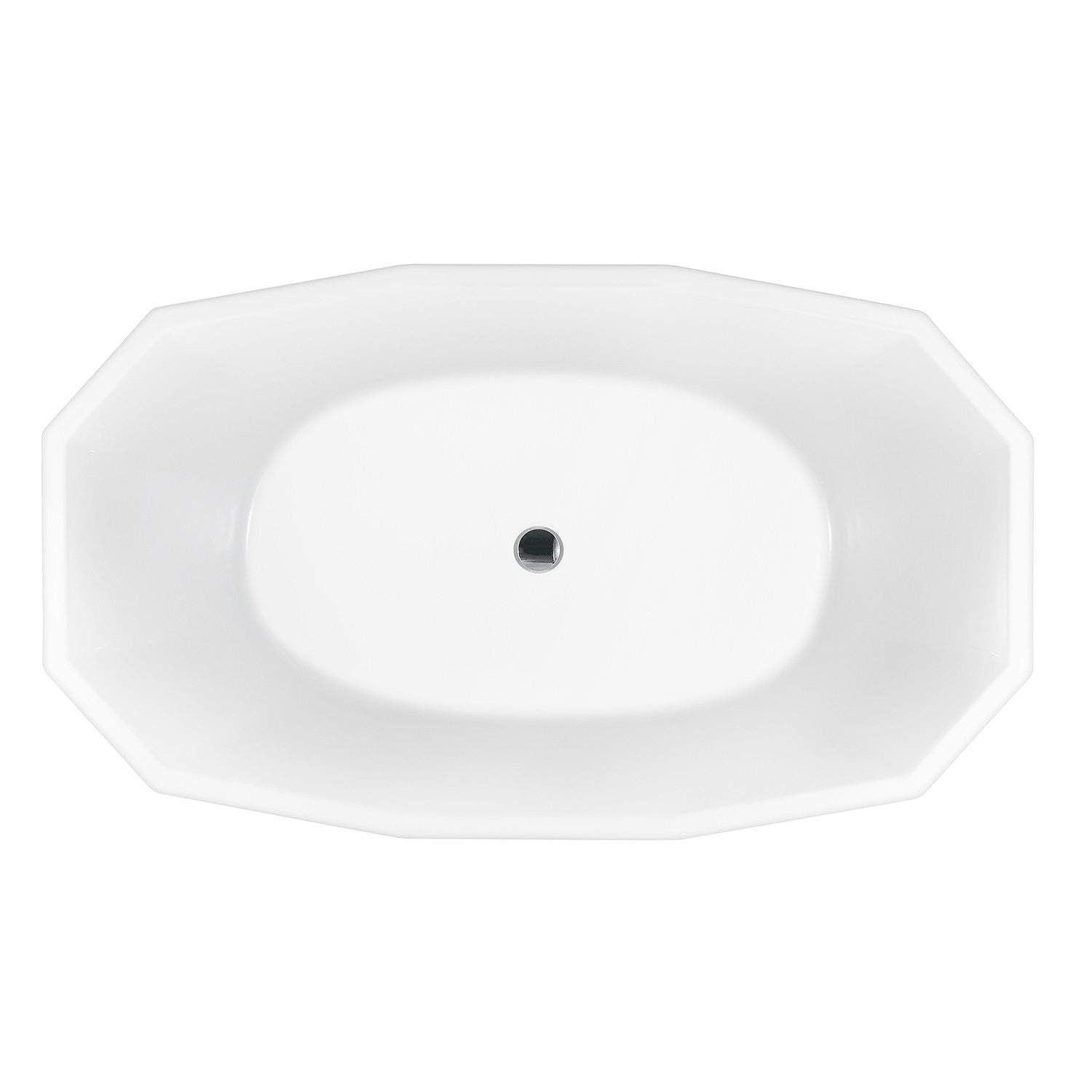Aqua Eden 51-Inch Acrylic Oval Freestanding Bathtub - Glossy White Double-Ended Soaking Tub with Drain - Perfect for Master Bathrooms & Spa Retreats