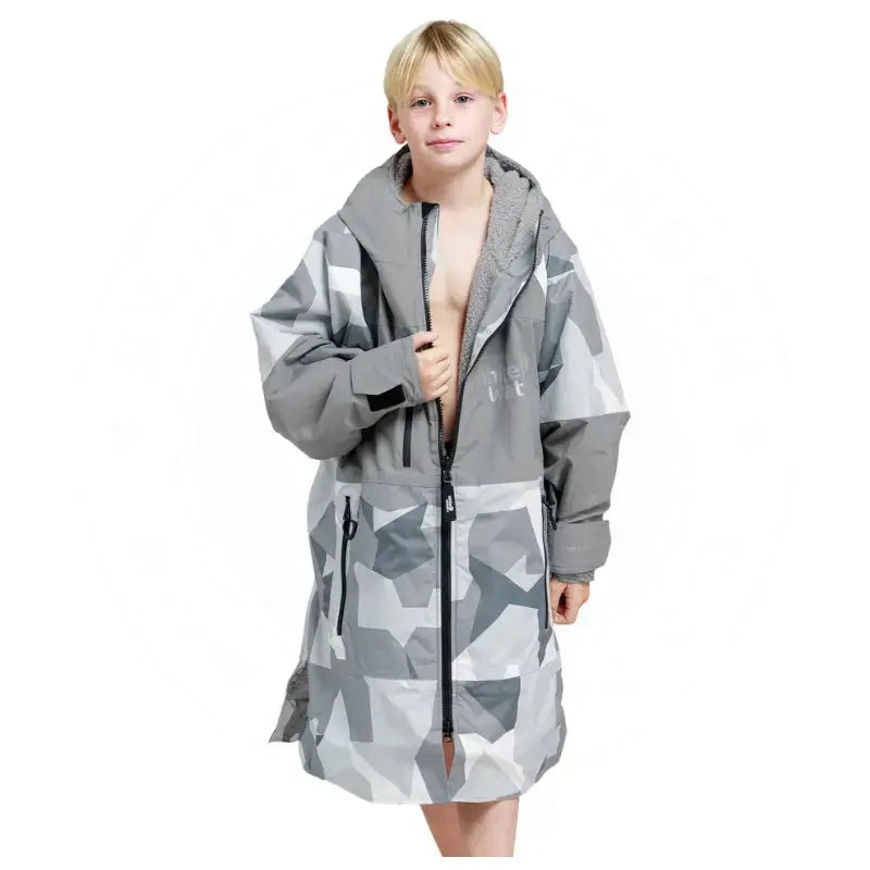 Kids Swimming Robe with Hood - Waterproof Unisex Swim Cover Up for Boys & Girls - Perfect for Beach, Pool, and Outdoor Water Activities
