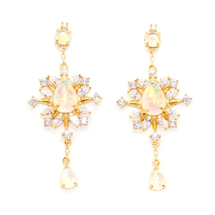 Exquisite Josephine Opal Earrings for Women – Dainty Handmade Sterling Silver Jewelry | Perfect for Weddings, Parties & Special Occasions