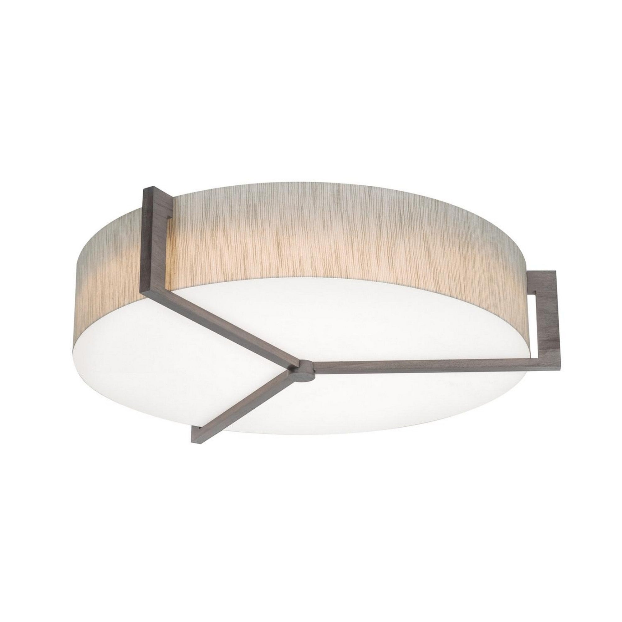 Apex 27 LED Flush Mount Ceiling Light - Modern Jute/Grey Finish - Energy Efficient Lighting for Bedroom, Kitchen, Hallway & Office