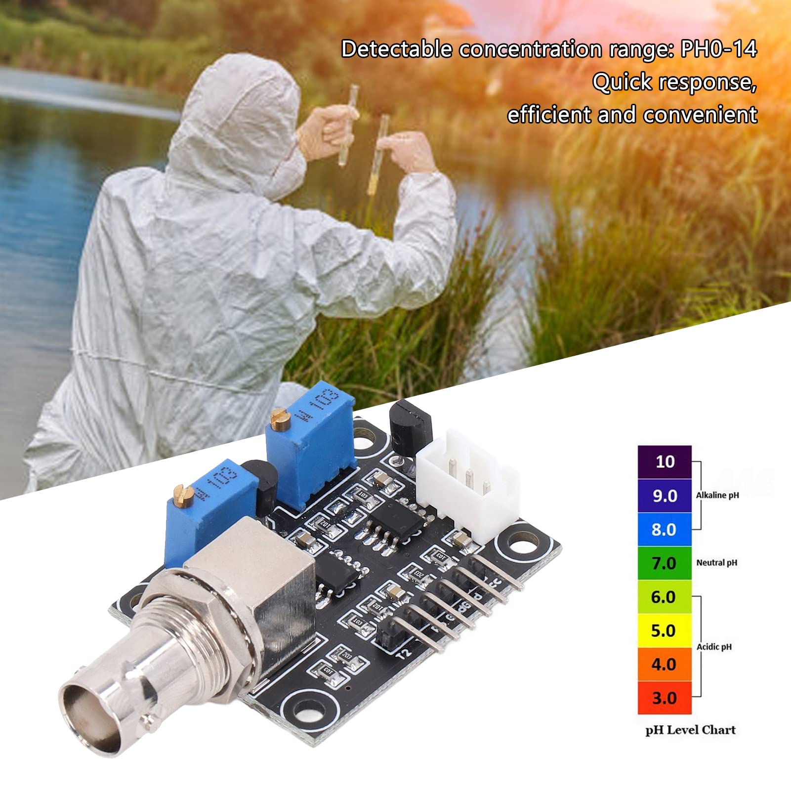 High Accuracy Value Sensor Module with BNC Connector - Digital Probe Detection Kit for Industrial Monitoring & DIY Projects | Perfect for Water Quality Testing, Environmental Analysis & Lab Experiments