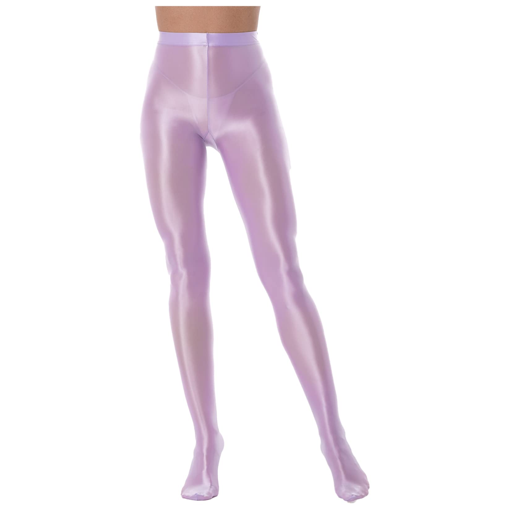 Shiny High Waist Yoga Pants for Women - Glossy Workout Leggings, Tummy Control Tights for Gym, Running & Lounge Wear - Plus Size Activewear with Stretchy Comfort