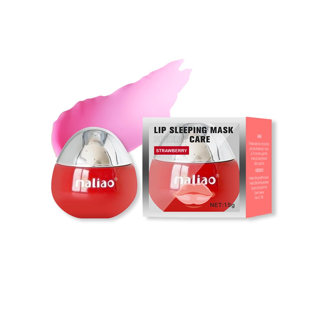 Maliao Special Care Lip Sleeping Mask - Hydrating & Nourishing Overnight Lip Treatment for Dry & Chapped Lips | Strawberry Flavor 15g | Perfect for Nighttime Skincare Routine & Winter Lip Care