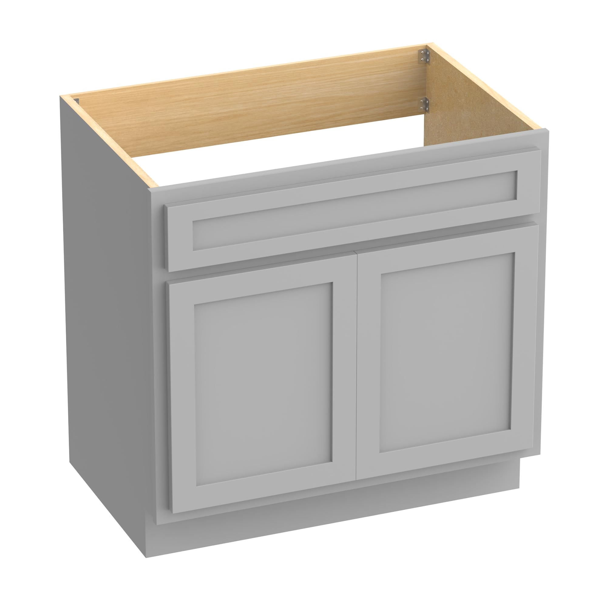 Vanity Art 30 Inch Double Shutter Door Bathroom Vanity Base Cabinet with Soft Closing Shaker Drawer - Sturdy Floor Mount Storage Organizer for Bathroom, Bedroom, Living Room & Kitchen (VA4030G) - Perfect for Small Space Organization and Modern Home Decor