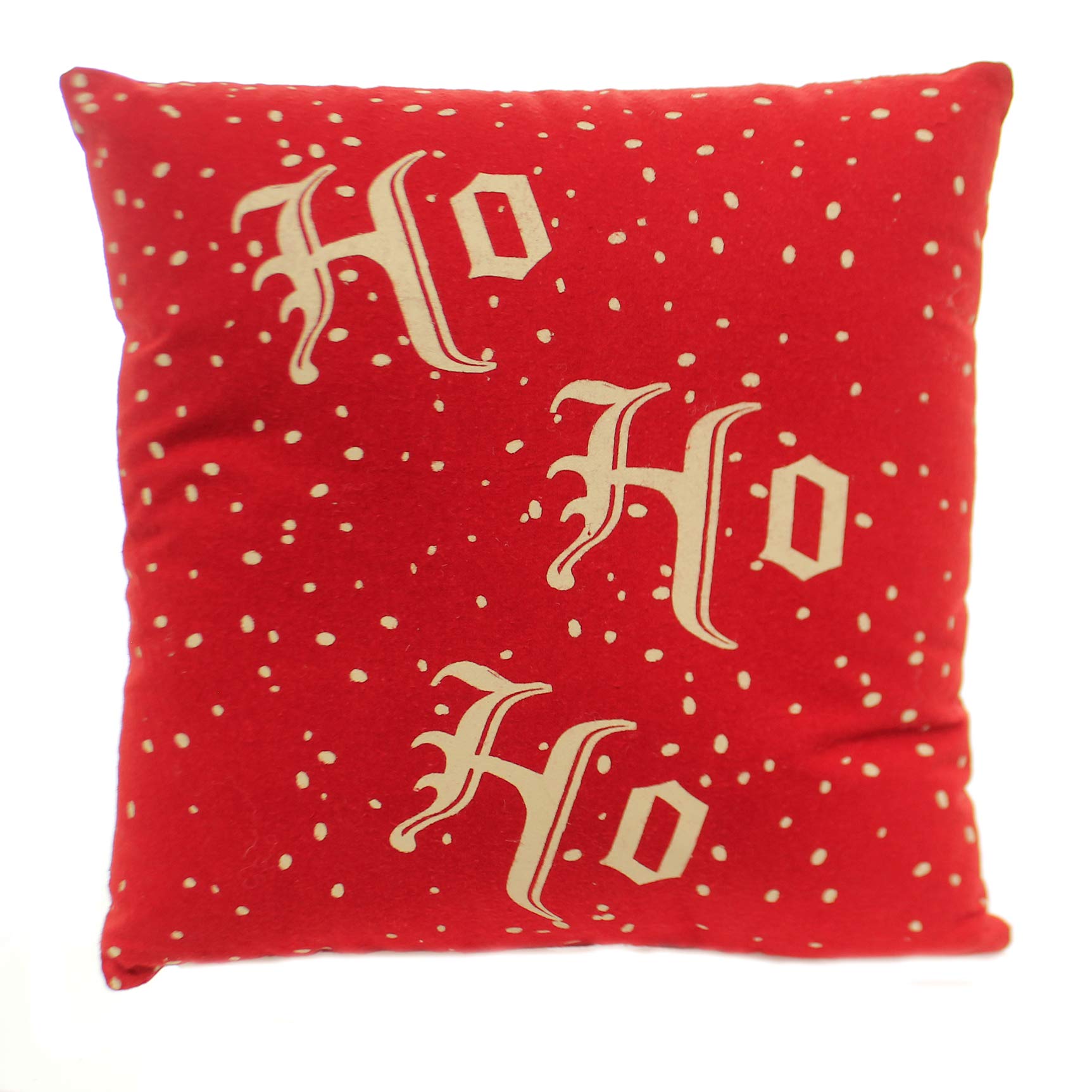 Ho Ho Ho Christmas Throw Pillow - 15.25 Inch Santa Rooftop Decor Fabric Cushion | Perfect for Holiday Sofa Decor, Festive Home Accent & Cozy Living Room