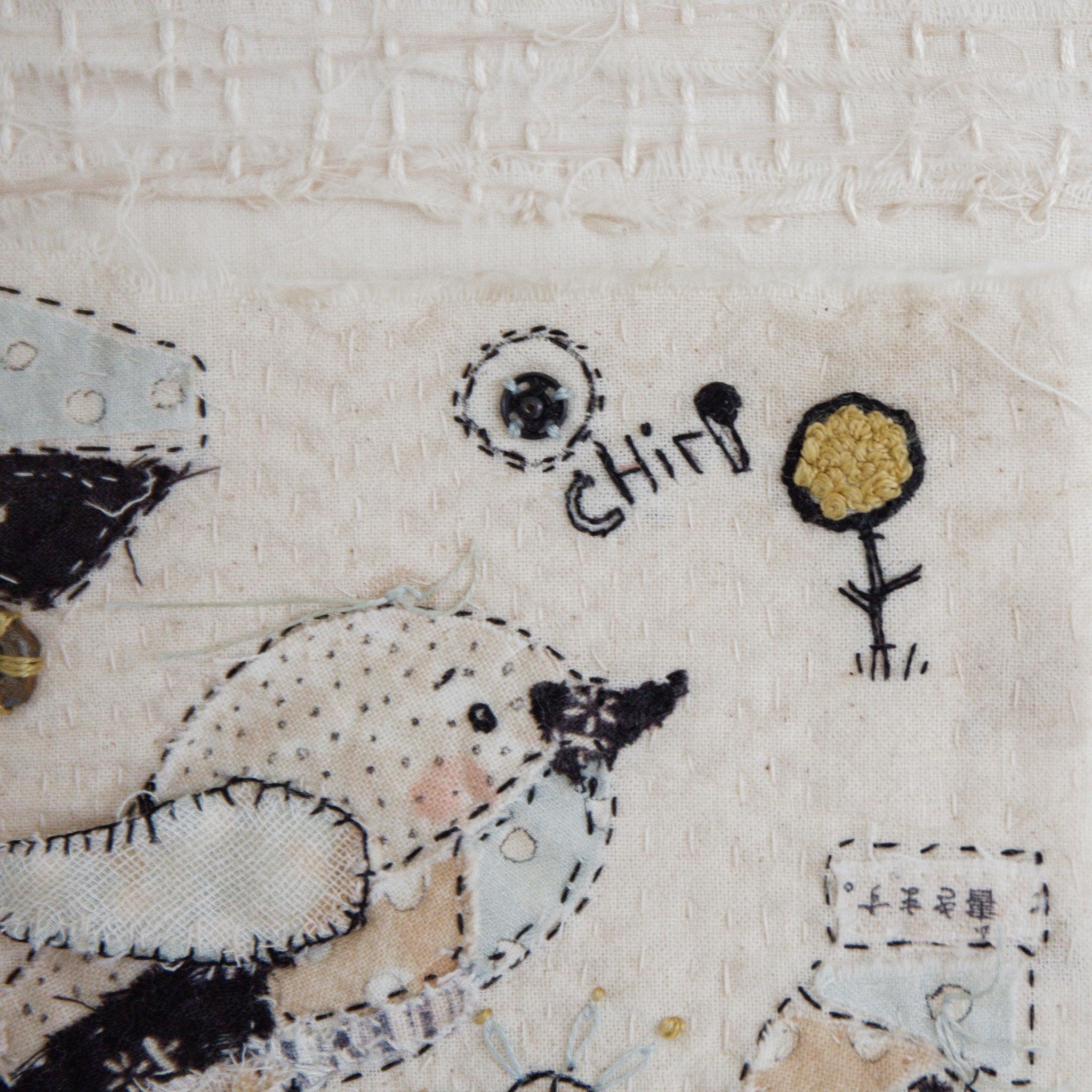 Hutch Studio Birds the Word Fabric Art Collection - Aren't You Chirpy | Wall Decor for Living Room, Nursery & Home Office
