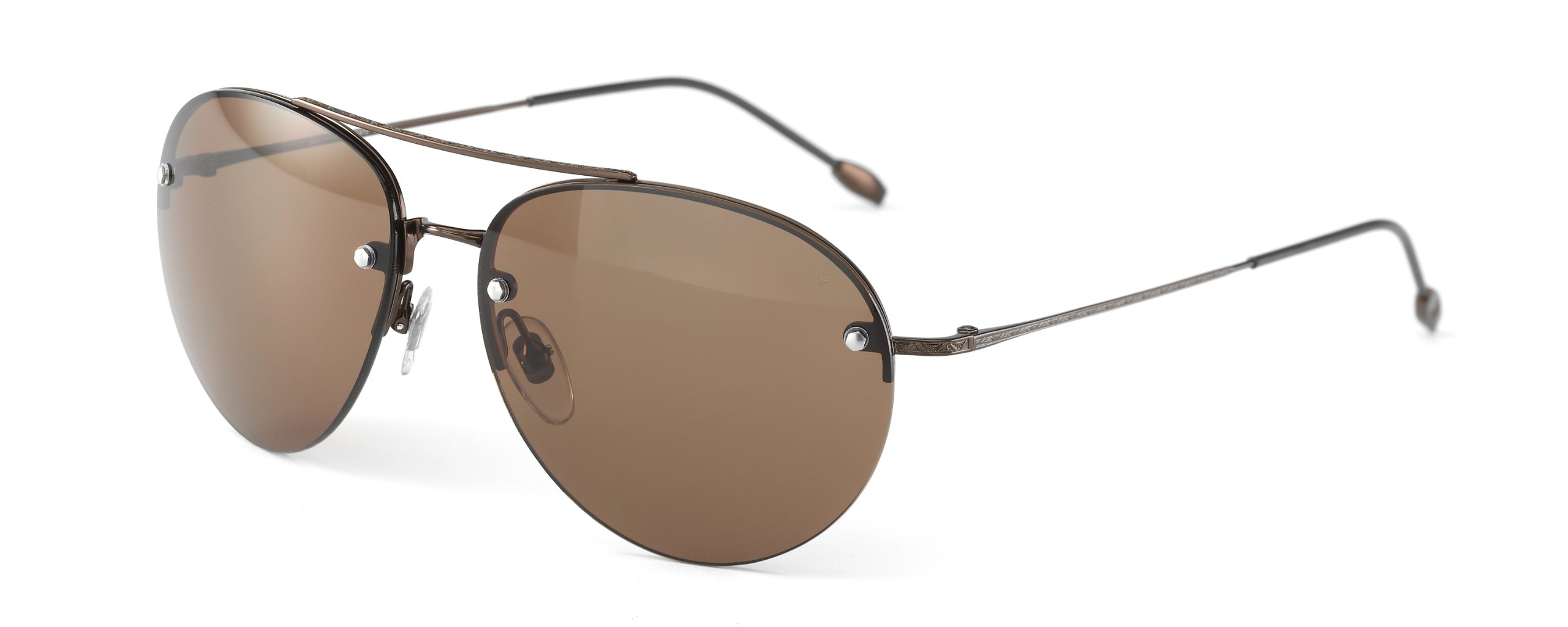 John Varvatos Men's V762 Rectangular Sunglasses - Polarized UV Protection Aviator Style for Driving & Outdoor Activities