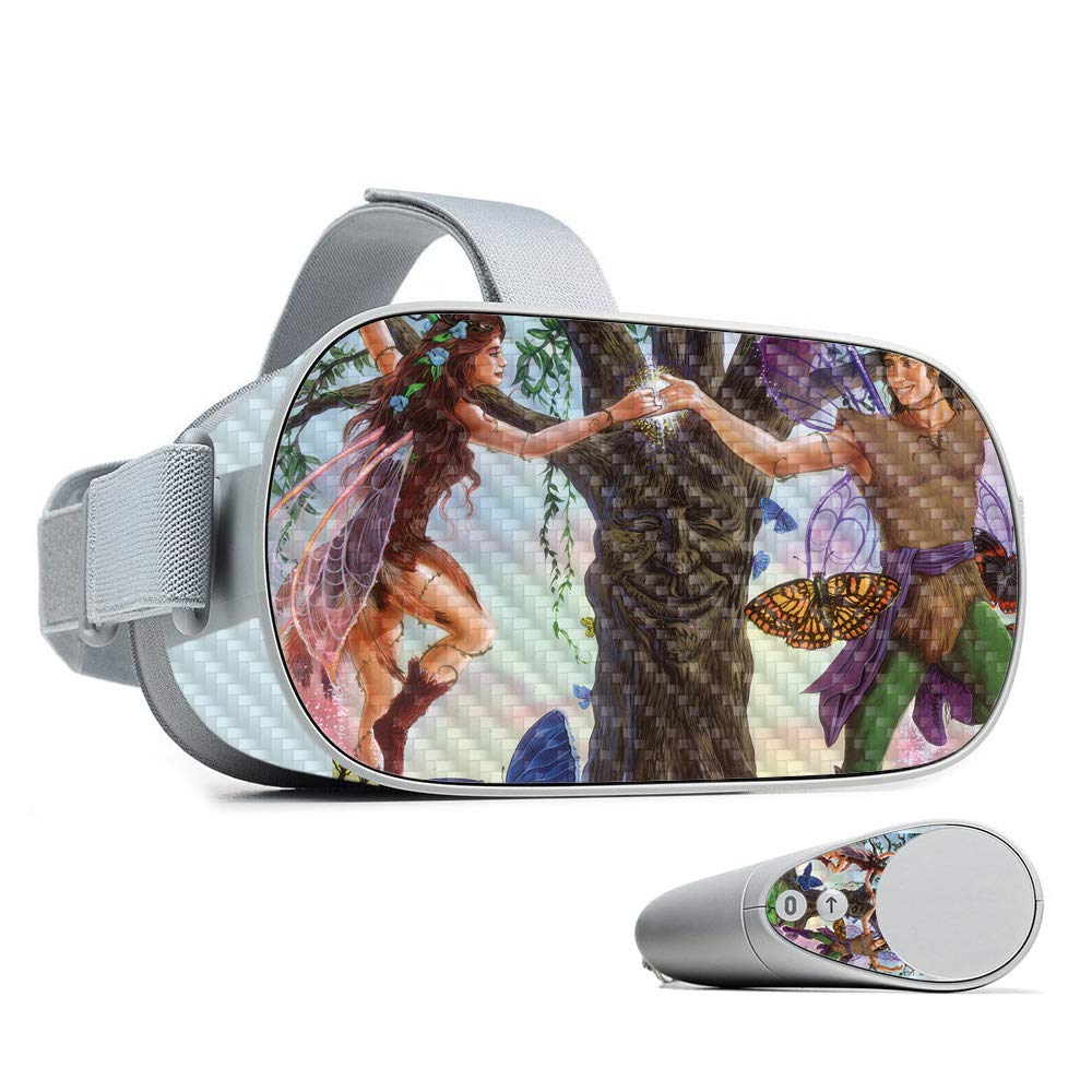 Premium Carbon Fiber Skin for Oculus Go - Enchanted Dance Design | Protective & Durable Textured Cover | Easy to Apply & Remove | USA Made | Perfect for Gaming, VR Entertainment & Device Protection
