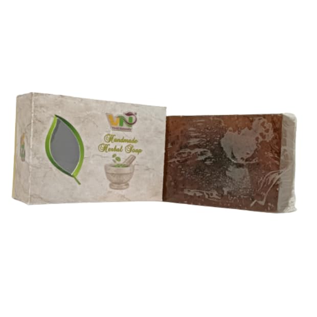 Vivid Naturally's Luxury Handmade Coffee Honey Soap Bar 105g - Exfoliating with Coffee Seeds, Moisturizing with Pure Honey & Olive Oil, Brown Sugar Scrub - For Glowing Skin & Body Care - Perfect for Shower, Spa & Gift Giving