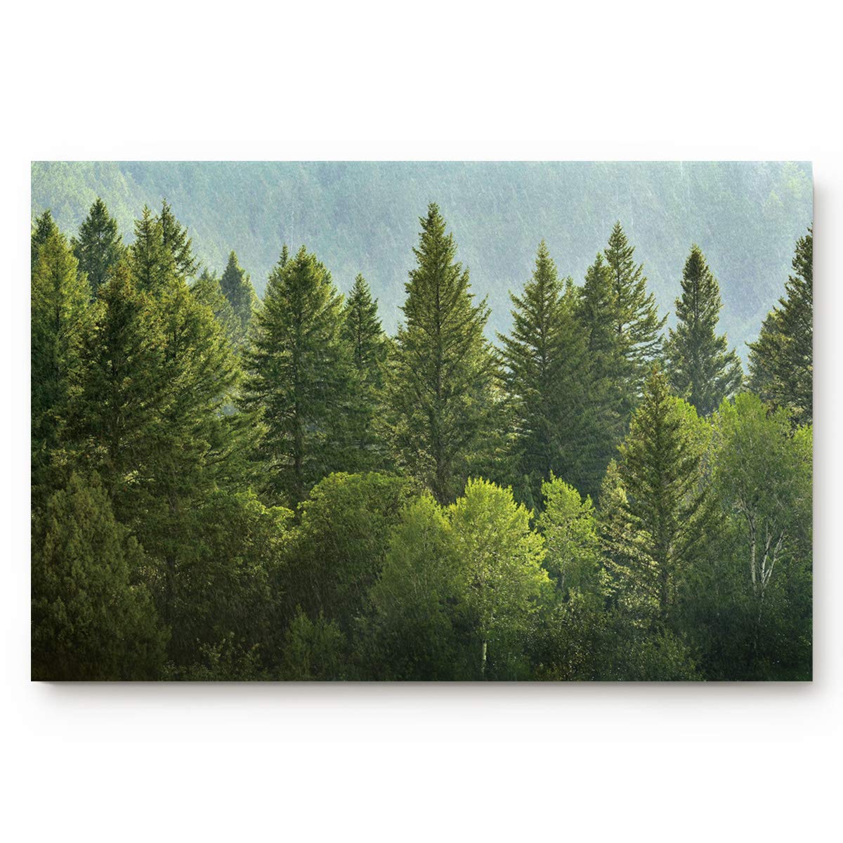 Possta Decor Non-Slip Welcome Doormat - Green Pine Forest Design Indoor Entryway Rug for Living Room, Bedroom, Kitchen & Office - 20x31.5 Inch Waterproof Bath Mat - Perfect for Rainy Days & High Traffic Areas