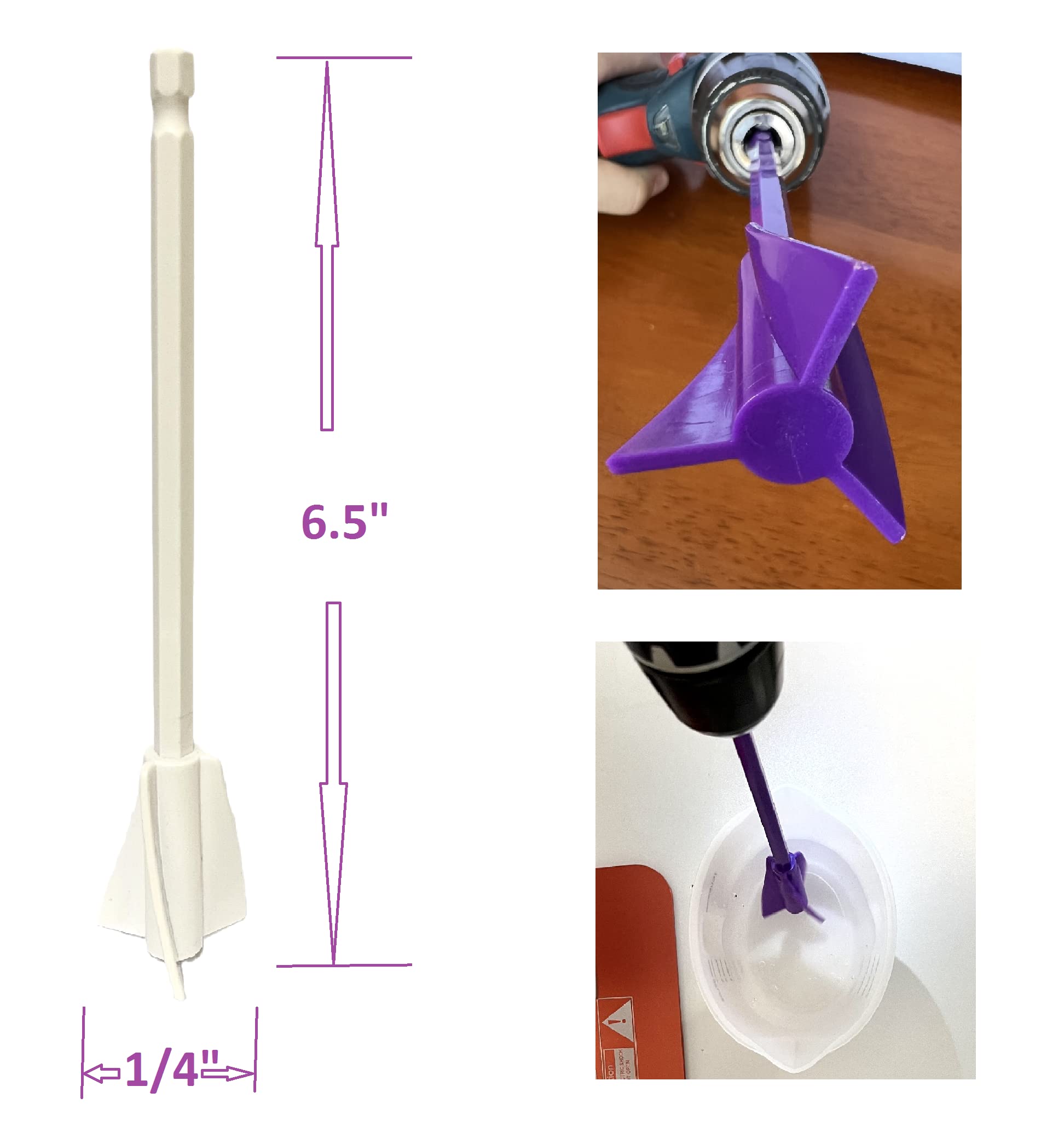 Reusable Epoxy Mixer Attachment for Drill - Paint, Resin, and Mold Mixing Stirrer (16 Pack) - Perfect for DIY Crafts, Home Renovations, and Art Projects