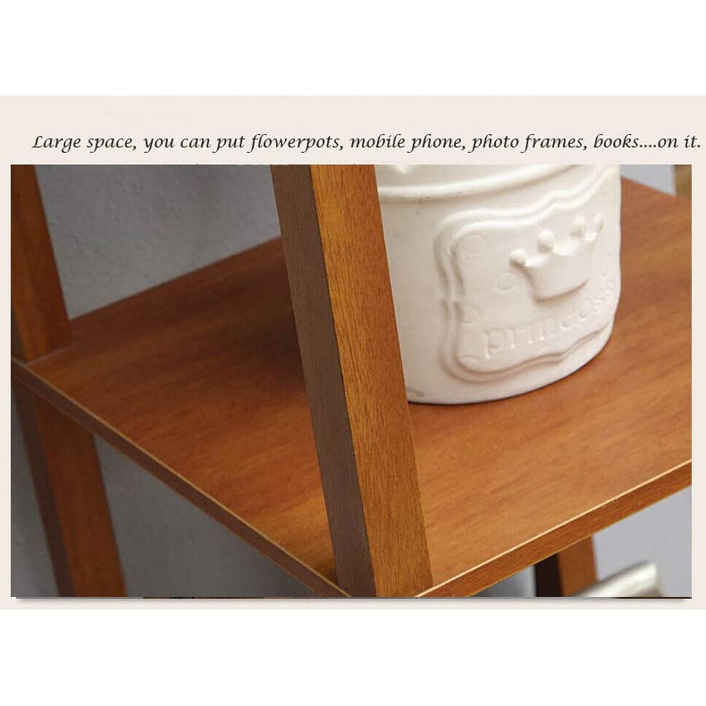 Modern Bedside Floor Lamp with Shelves - Chinese Country Style Wooden Sofa Lamp for Living Room & Bedroom (Walnut Finish, No Remote) - Perfect for Reading Nook, Coffee Table Lighting and Home Decor