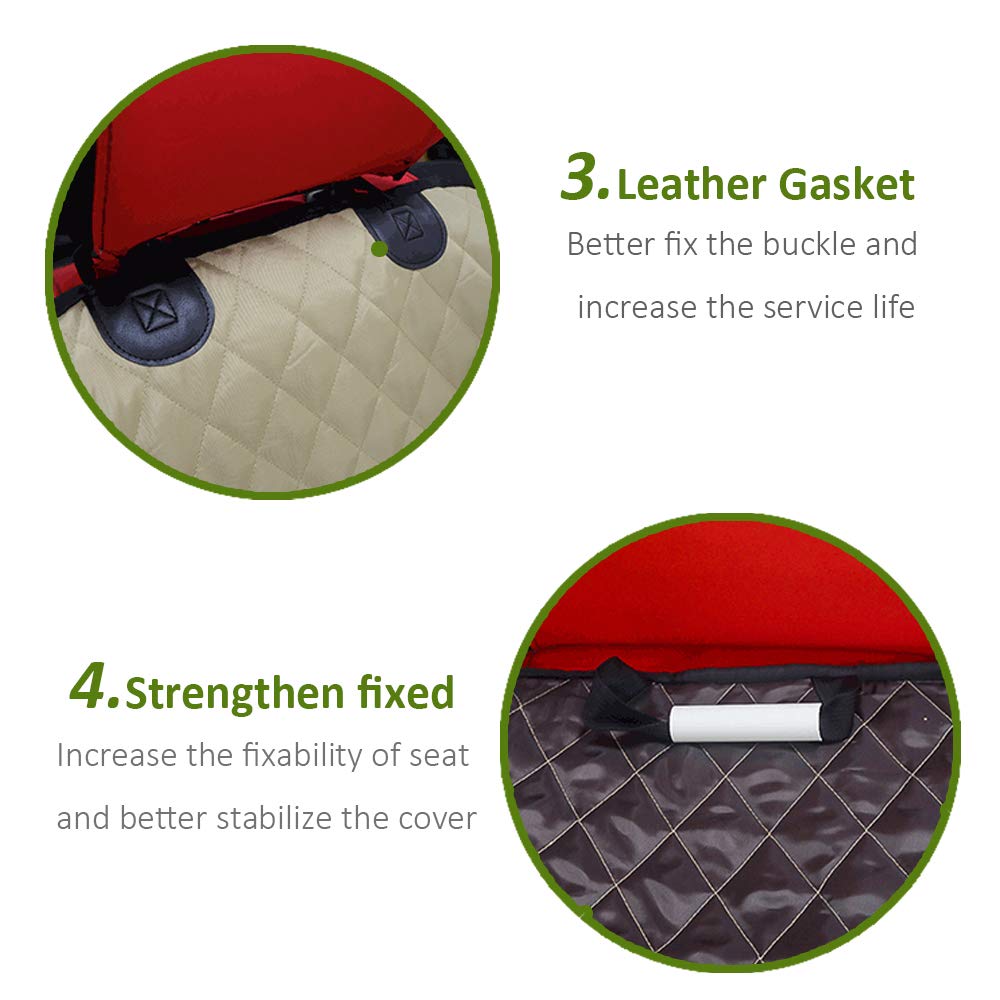**Mayhour Waterproof & Scratchproof Pet Car Seat Cover for Small to Medium Dogs - Non-Slip Rubber Backing, 2-in-1 Dog Booster Seat with Safety Belt - Washable Protector for Cars, Trucks & SUVs - Perfect for Road Trips & Daily Commutes**