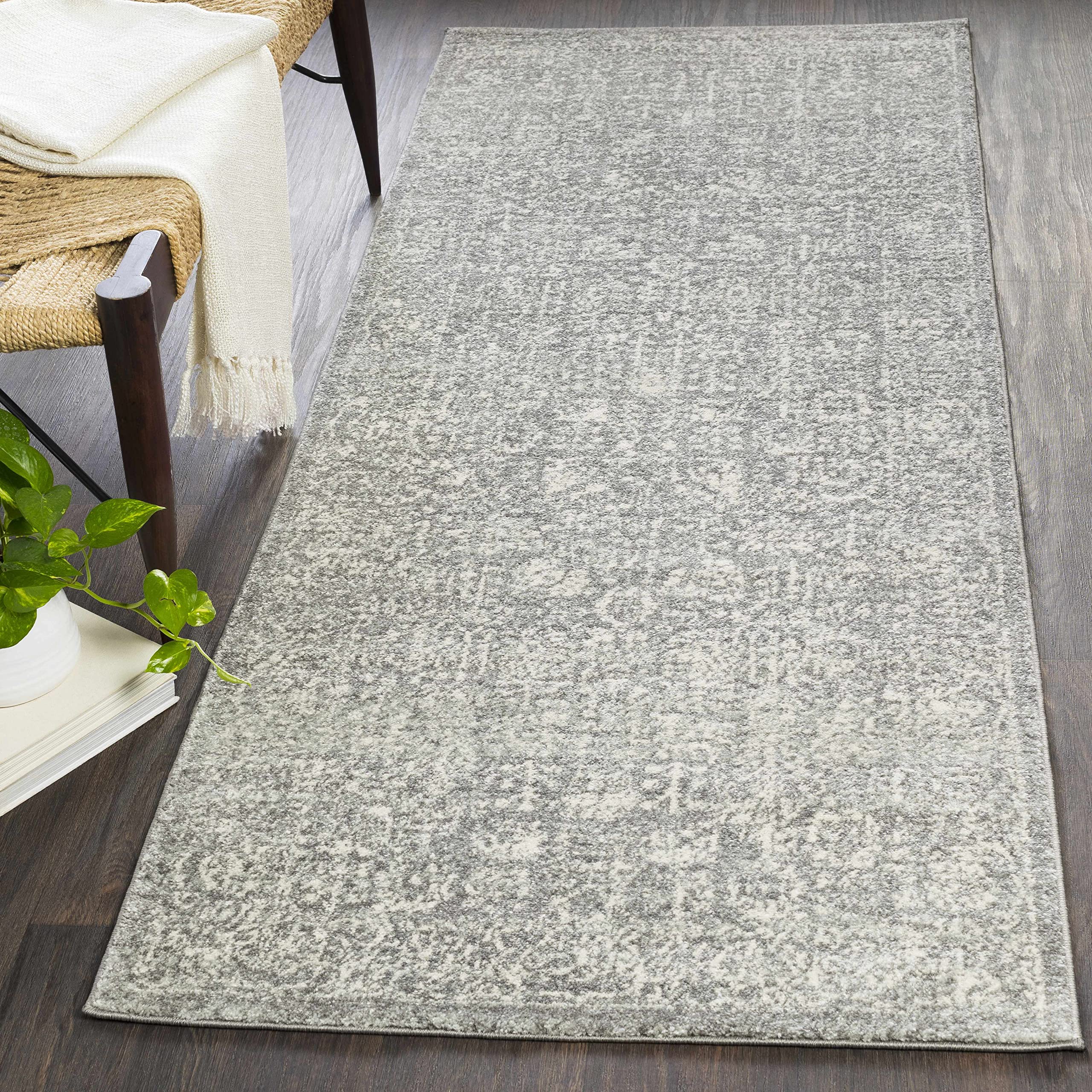 Hauteloom Sigel Traditional Area Rug 2' x 3' - Soft Gray & Beige Living Room Rug, Bedroom Carpet - Perfect for Home Decor, Office, Dorm & Cozy Spaces