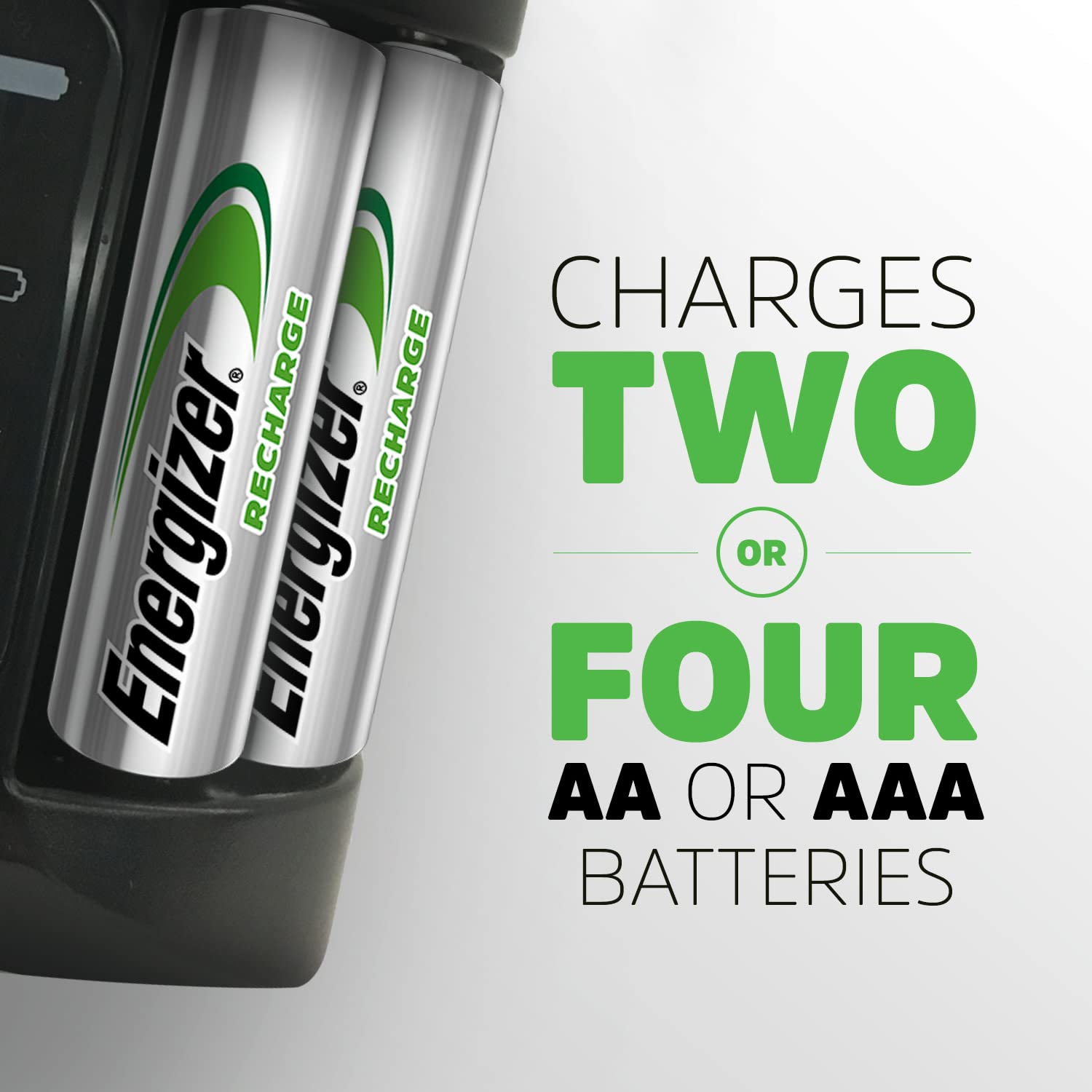 Energizer Rechargeable AA Batteries 8 Pack with Charger - Pre-Charged Double A Power Plus Batteries & AAA/AA Battery Charger Set - Perfect for Cameras, Toys, Flashlights & Electronic Devices