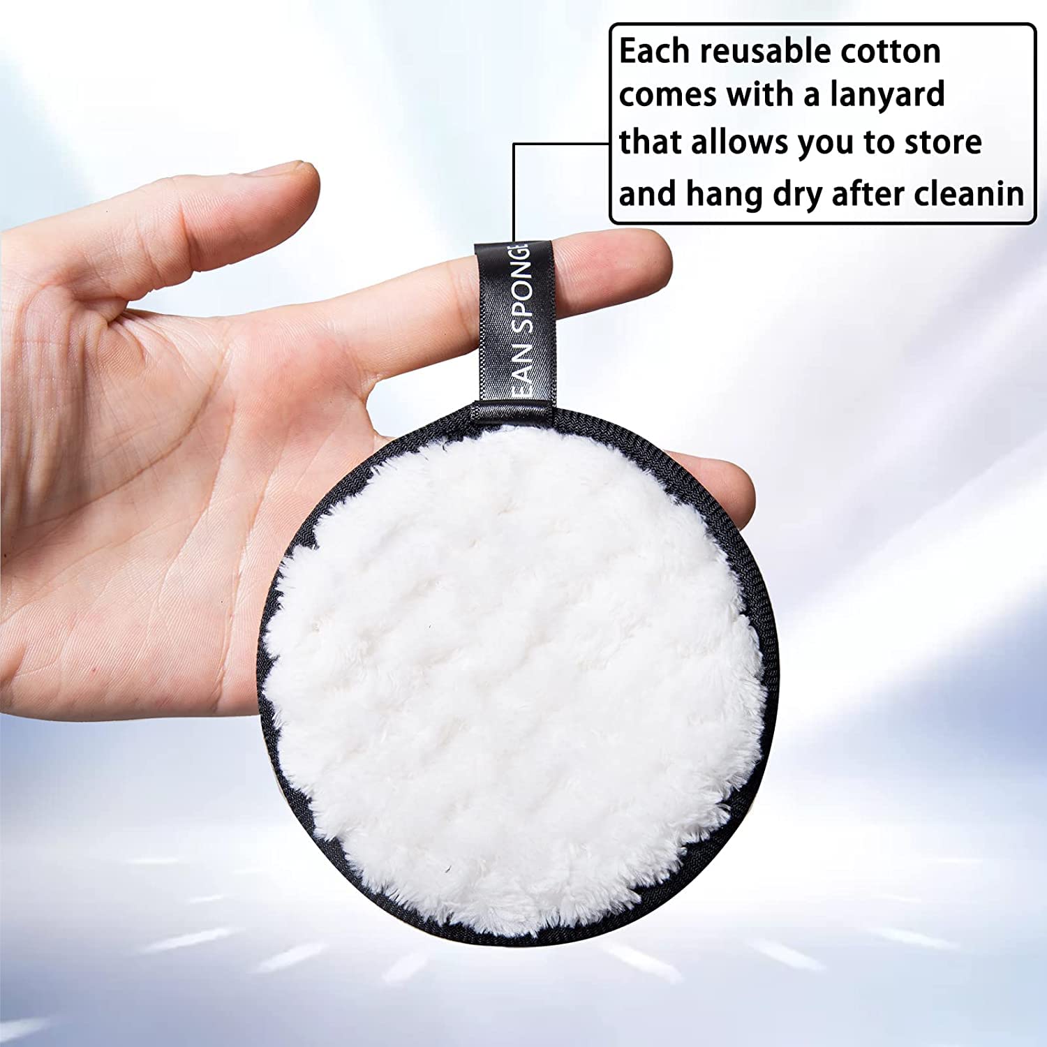 Reusable Soft Makeup Remover Pads - 4 Pack Microfiber Face Rounds for Gentle Cleansing, Mascara & Foundation Removal | Washable, Chemical-Free, Eco-Friendly | Perfect for Travel, Daily Skincare & Sensitive Skin Care Routine