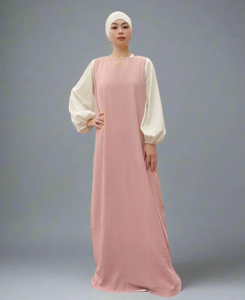 2-Piece Wrinkle-Free Jilbab Abaya Dress Set - Modest Islamic Prayer Dress for Women - Perfect for Daily Wear, Mosque, and Special Occasions