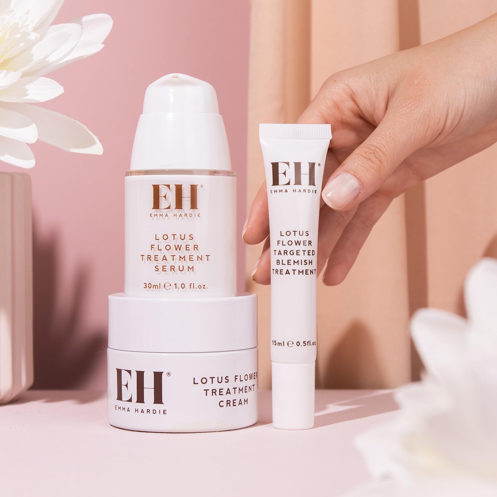 Emma Hardie 50ml Lotus Flower Treatment Face Cream - Reduces Inflammation & Soothes Stressed Skin, Improves Skin Tone & Hydration | Fragrance Free, Vegan & Cruelty Free | Perfect for Dry, Sensitive Skin & Daily Skincare Routine