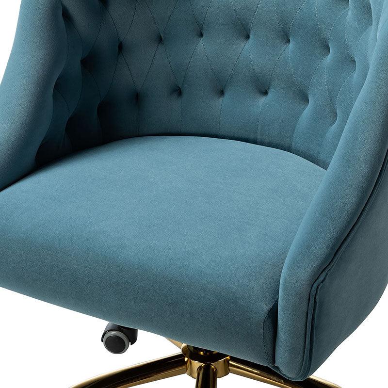 Penelope Velvet Tufted Office Chair - Ergonomic Executive Desk Chair with Lumbar Support - Perfect for Home Office, Gaming & Workspace Comfort
