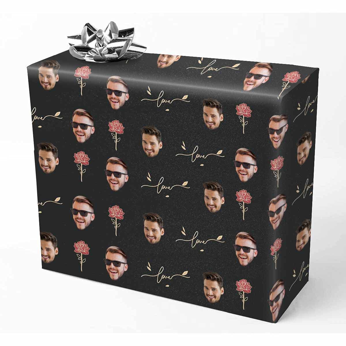 Custom Photo Wrapping Paper - Personalized Rose Floral Design for Birthdays, Gifts & Special Occasions | 58