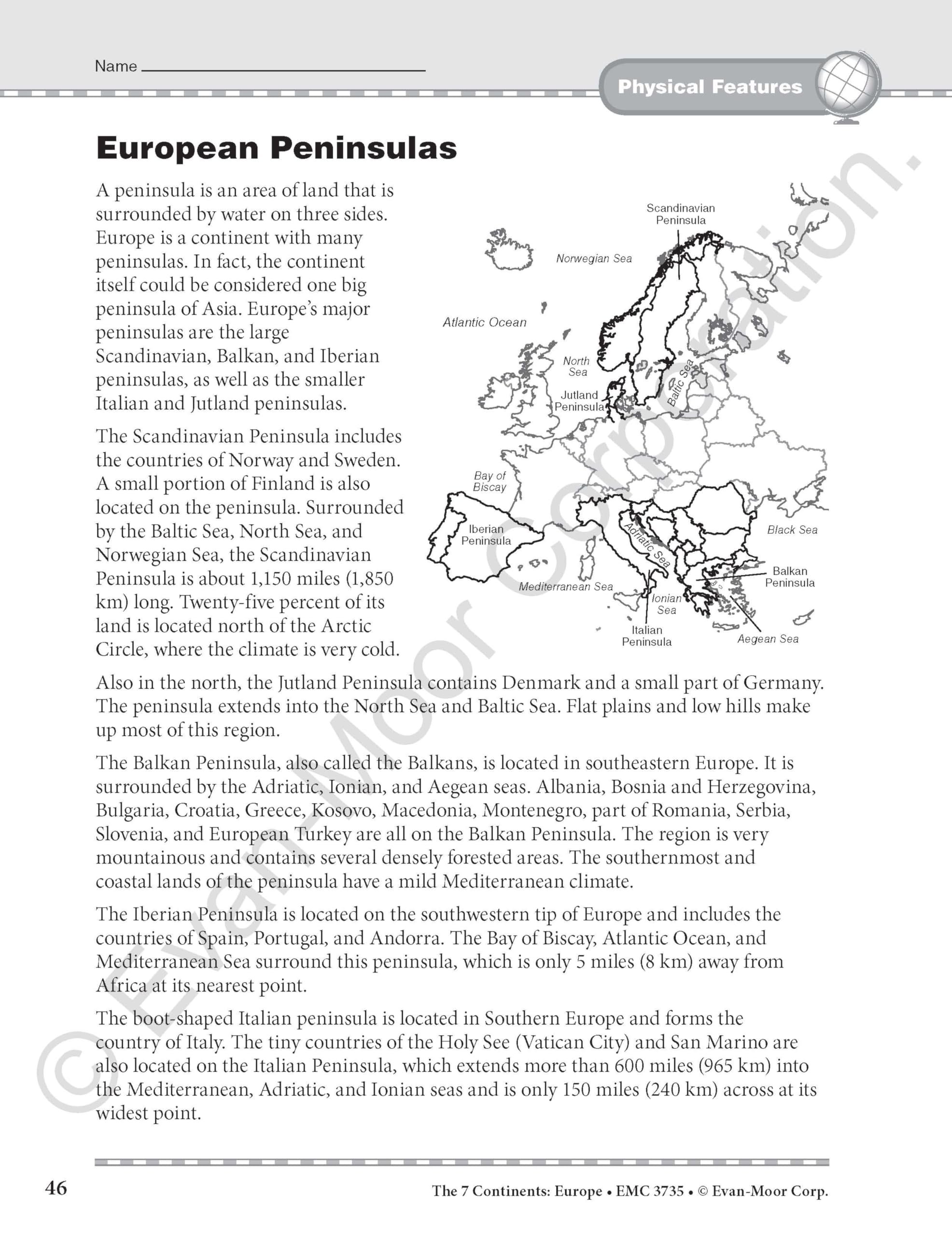 The Seven Continents - Europe Teacher Resource for Grades 4-6 | Social Studies Classroom Activities & Geography Lesson Plans