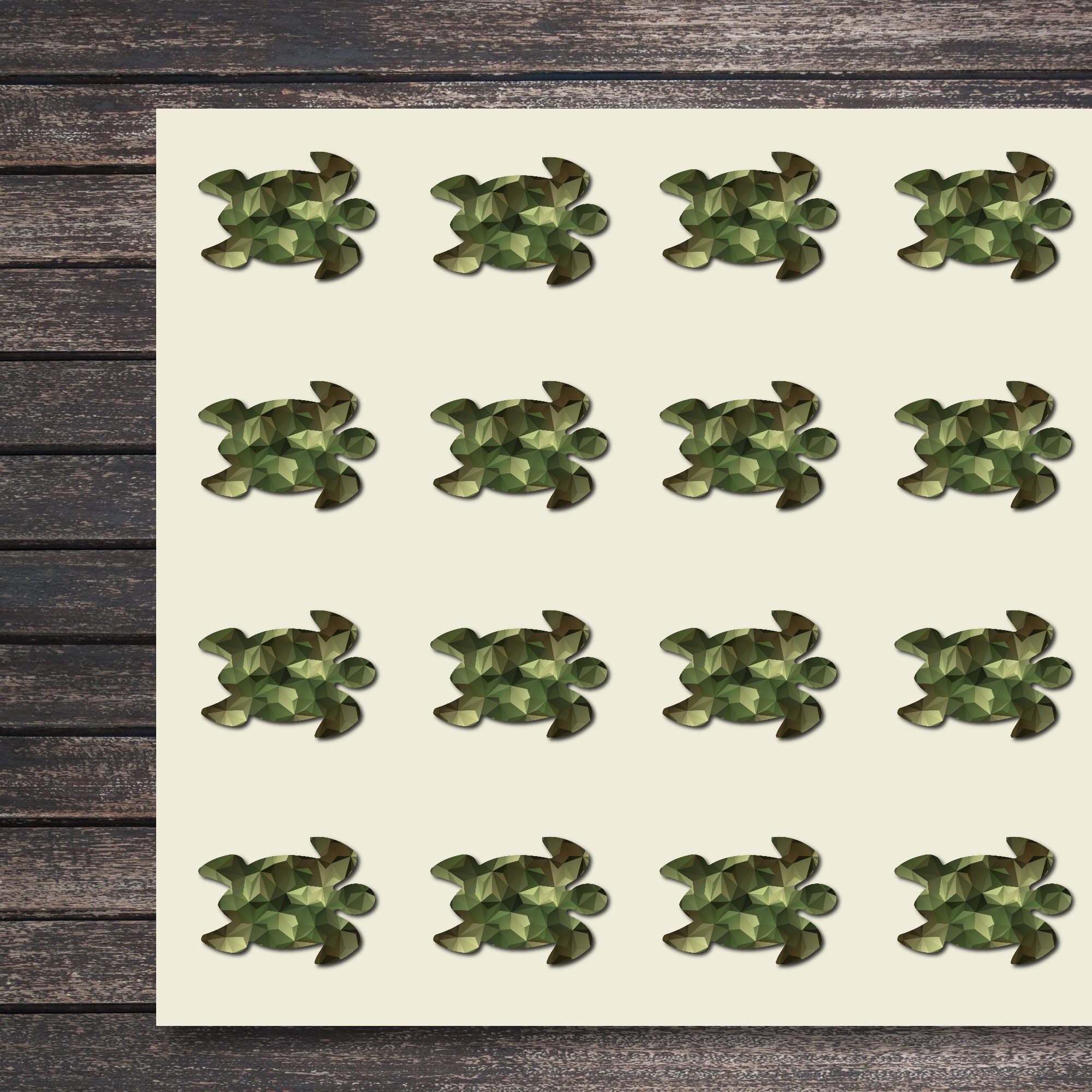 Ocean Sea Turtle Craft Stickers - 30 Pack of 1.5 Inch Adhesive Decals for Scrapbooking, DIY Projects, Party Decorations, Gift Wrapping & Kids Crafts - Waterproof Vinyl Stickers for Laptops, Water Bottles & Journals