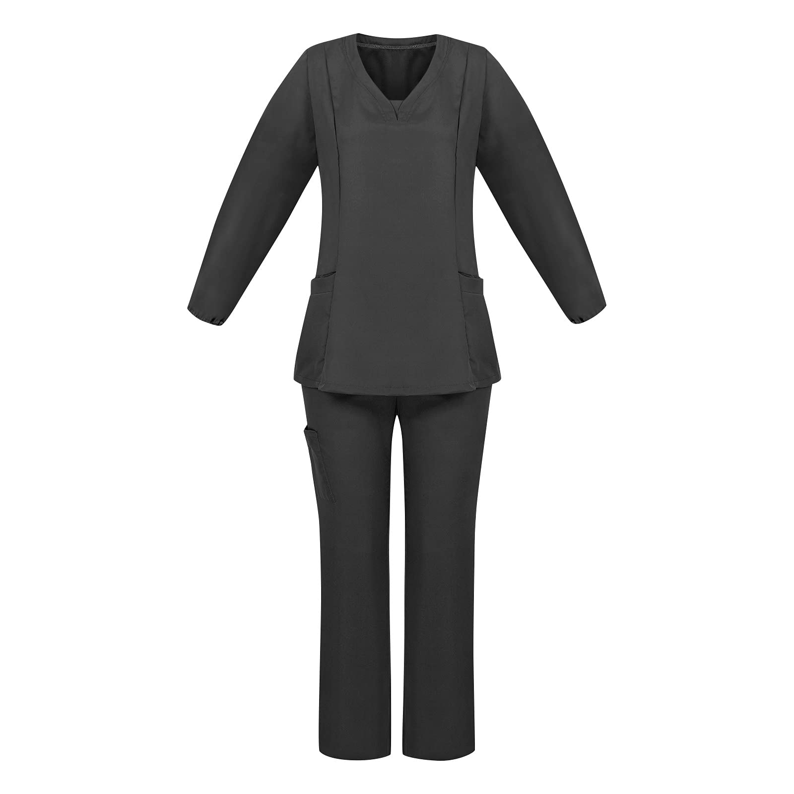 NBXNZWF Women's Stretch Solid Workwear Scrub Set - Plus Size Medical Uniform for Nurses & Healthcare Professionals | Comfortable & Durable for Hospital Shifts & Clinical Work