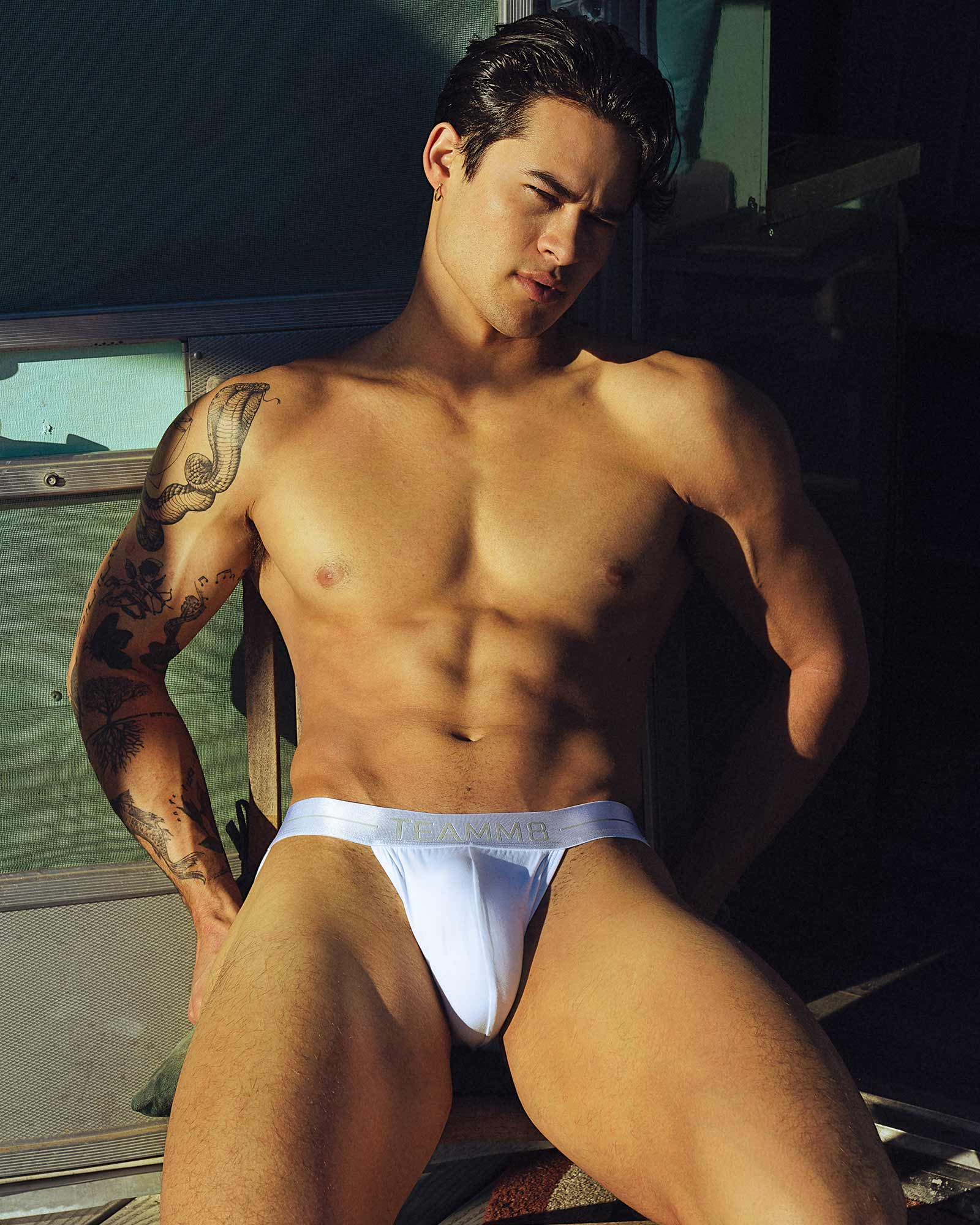 Teamm8 Icon Sport Brief Modal White - Comfortable Athletic Underwear for Men - Perfect for Running, Gym & Workout