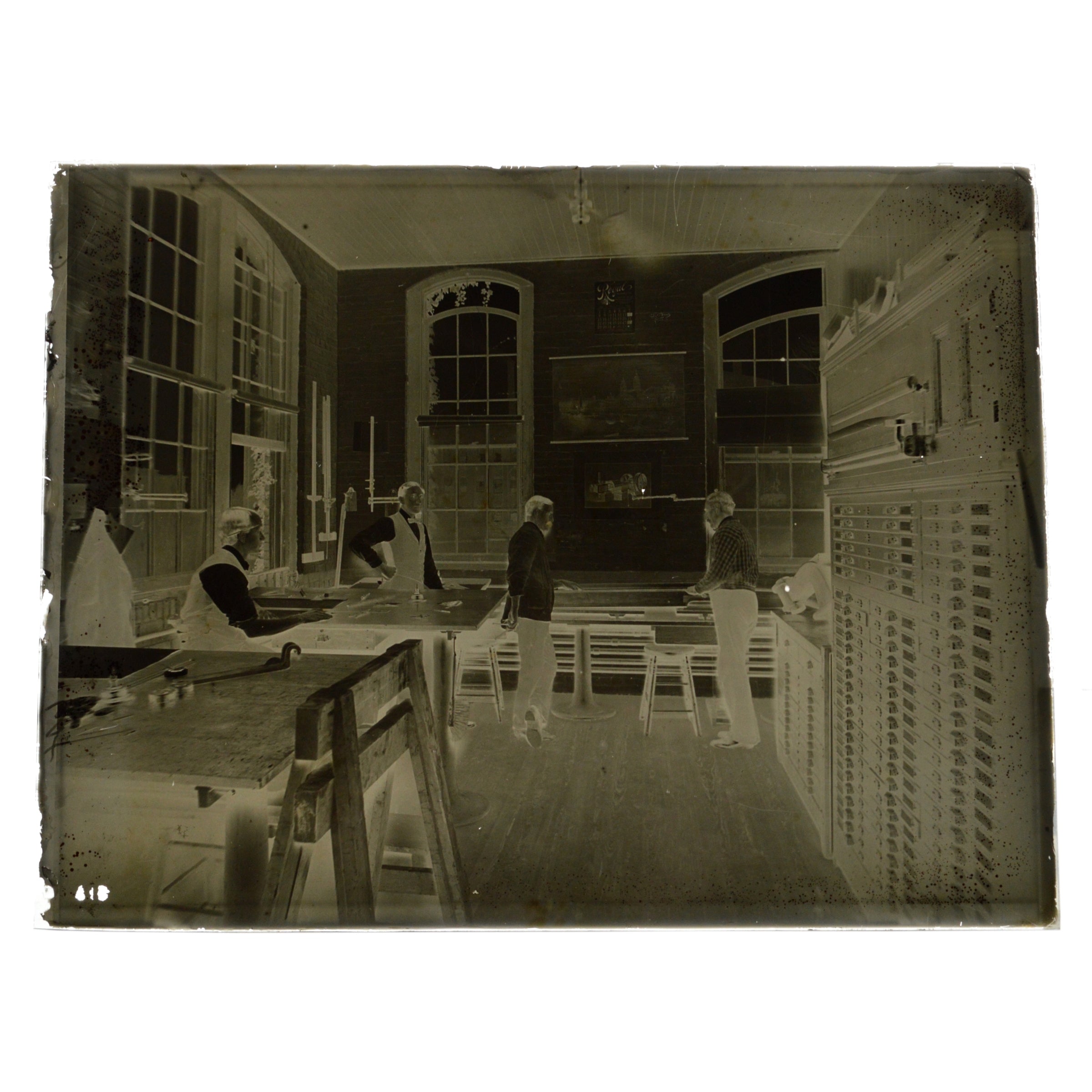 Vintage 6.5x8.5 Inch Glass Negative Plate - John Royle & Sons Machinist Engineers - Perfect for Historical Photo Restoration, Antique Collecting & Victorian Era Photography Projects