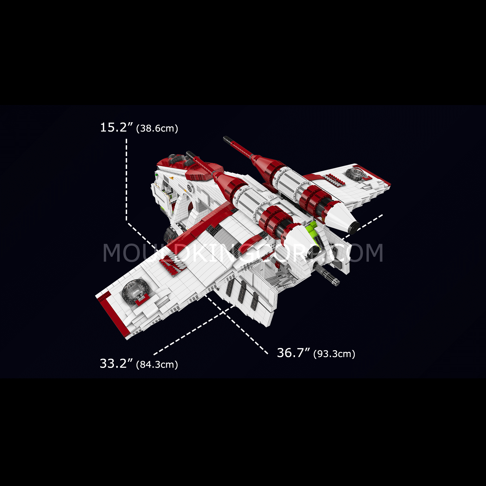 Mould King 21066 UCS Republic LAAT/I Gunship Building Set - 8039 Pieces | Star Wars Clone Wars Model Kit for Adults & Collectors | Perfect for Display, Gifts & DIY Projects