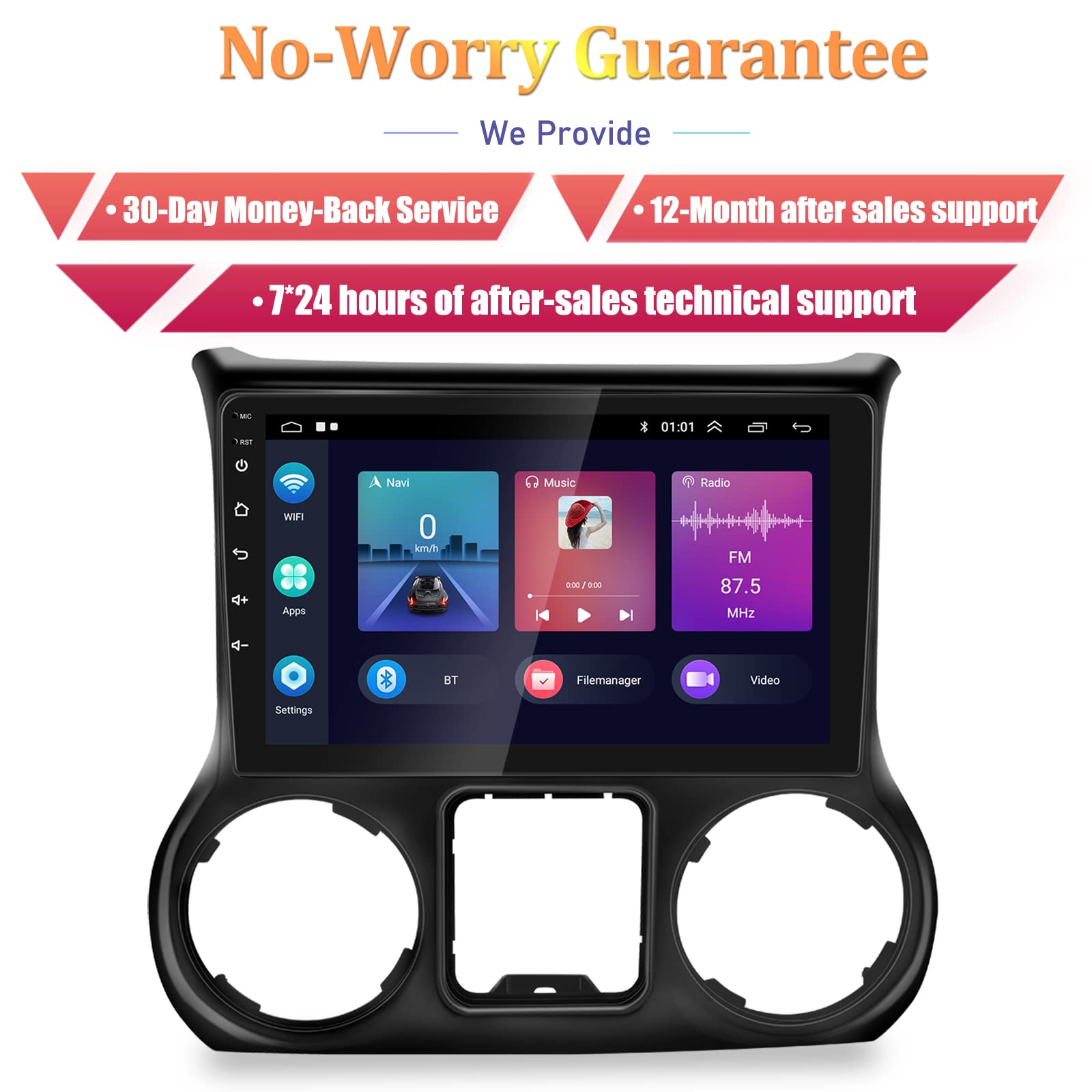 Android 13 Car Stereo for Jeep Wrangler 2015-2017 | 10.1