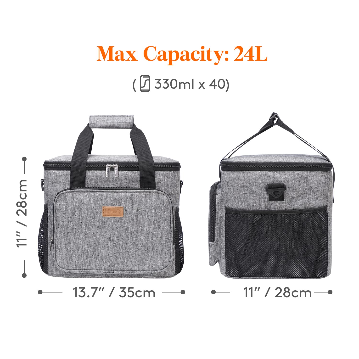 Lifewit Collapsible Insulated Cooler Bag - 50 & 40 Can Capacity, Leakproof Soft Tote for Camping, BBQ, Picnics, Beach Trips, and Family Outdoor Adventures