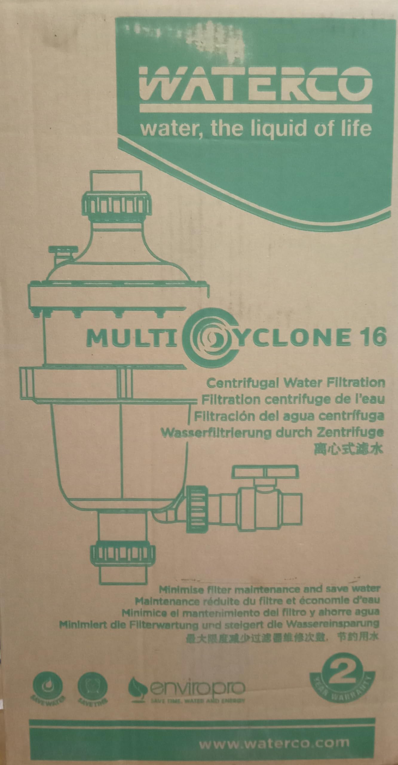 Waterco WC200370 MultiCyclone 16 Cartridge Filter - 2 Inch High Efficiency Pool & Spa Filtration System for Clean Swimming Water - Perfect for Inground Pools, Hot Tubs, and Water Features