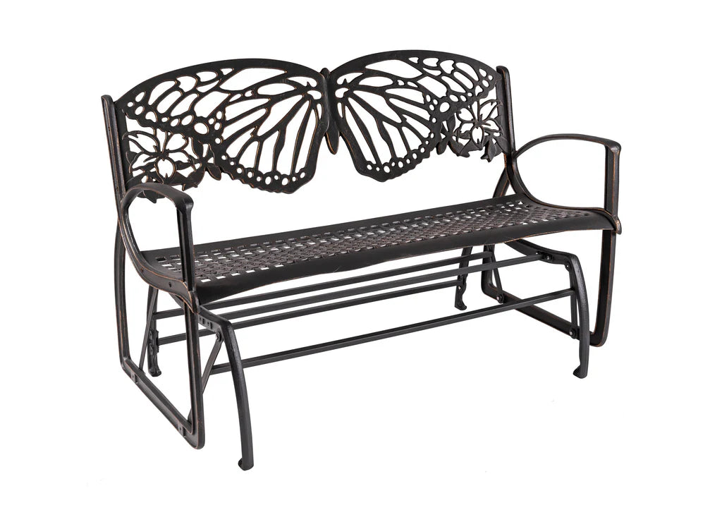Outdoor Butterfly Glider Bench - Durable Weather-Resistant Garden Swing for Patio, Backyard & Porch - Perfect Relaxation Seating for Adults & Seniors
