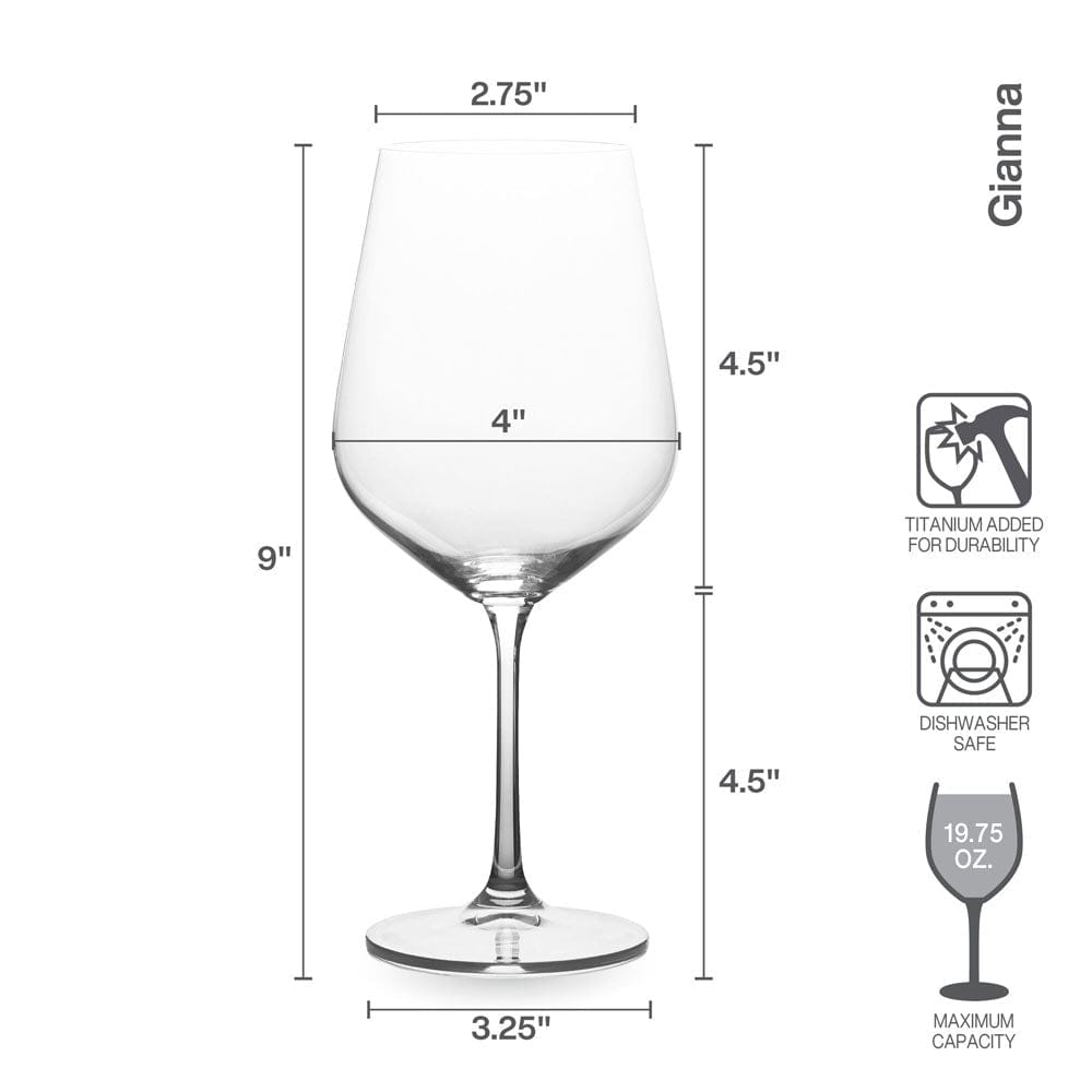 Gianna Ombre Sage Set of 4 Elegant Red Wine Glasses - Perfect for Dinner Parties, Romantic Dates & Home Decor