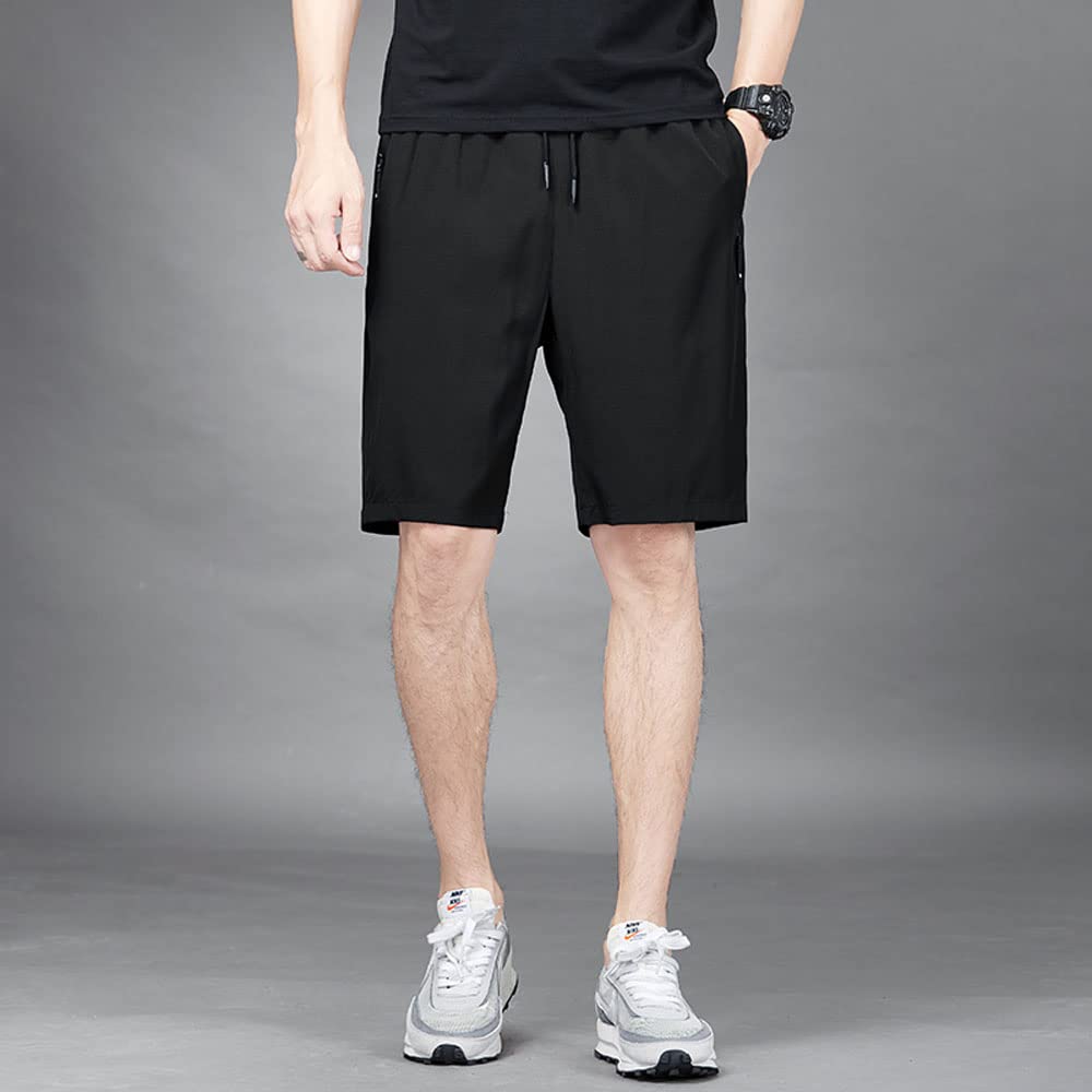 Boys' Quick Dry Lightweight Running Shorts with Zipper Pockets - Breathable Athletic Gym Shorts for Outdoor Sports, Jogging & Workouts