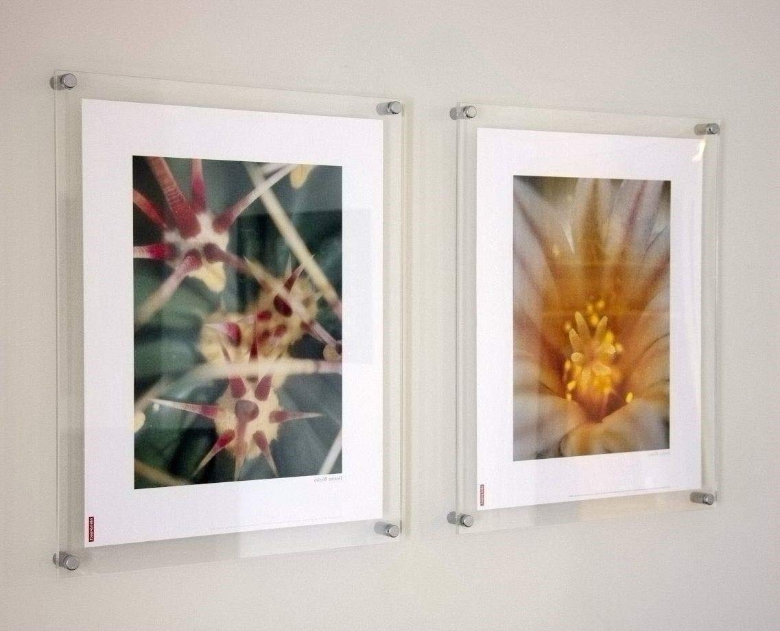 Clear Acrylic Wall Mount Floating Frame for 24x36 Inch Artwork - 27x39 Inch Outside Dimension | Made in USA | Perfect for Home Decor, Office Display & Gallery Exhibitions