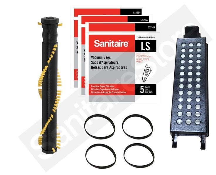 SANITAIRE FORCE 15 SC5815D Vacuum Cleaner Bags & Maintenance Kit - Replacement Filters & Accessories for Powerful Suction - Perfect for Pet Hair, Allergies & Deep Cleaning Carpets