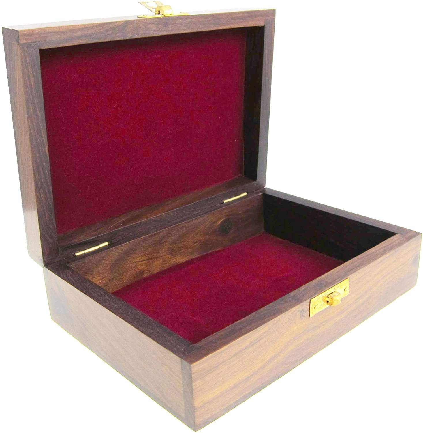 Handmade Wooden Jewelry Box for Women - Premium Jewelry Organizer with Hand-Carved Designs - Perfect Christmas Gift for Her - Great for Travel, Home Decor & Special Occasions