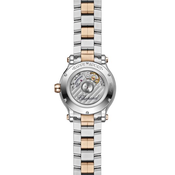 Chopard Happy Sport Ladies Watch - Stainless Steel & Ethical Rose Gold with Diamonds | Luxury Women's Wristwatch for Everyday Wear, Special Occasions & Gifts