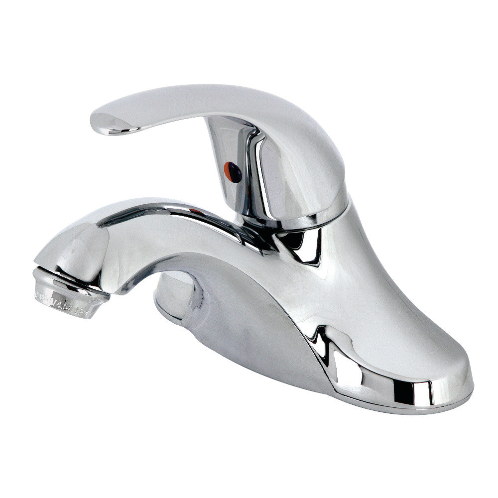 Kingston Brass KB6548LP Single Handle 4-Inch Centerset Bathroom Faucet - Chrome Finish for Vanity Sink, Powder Room & Guest Bath Installation